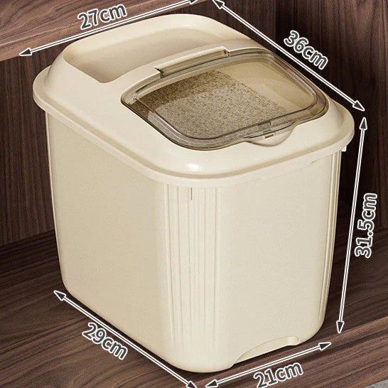 Hoptech - Rice Box 5kg-10 kg Tempat Beras Kacang Storage Organizer Kotak Penyimpanan Makanan Besar