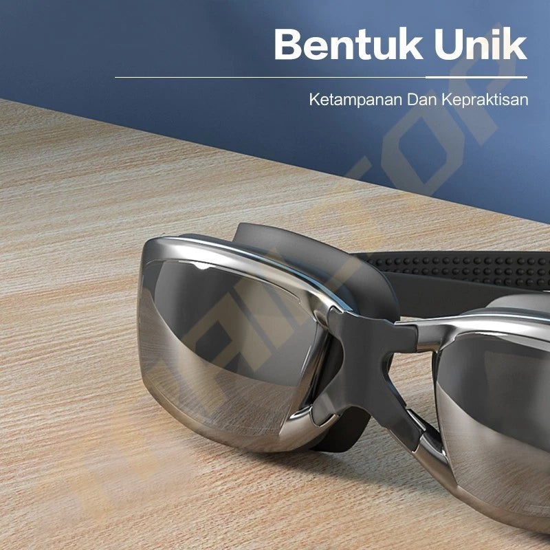 HOPTECH Kacamata Renang Dewasa ANTI FOG & UV PROTECTION Swimming Goggles Mirror HD