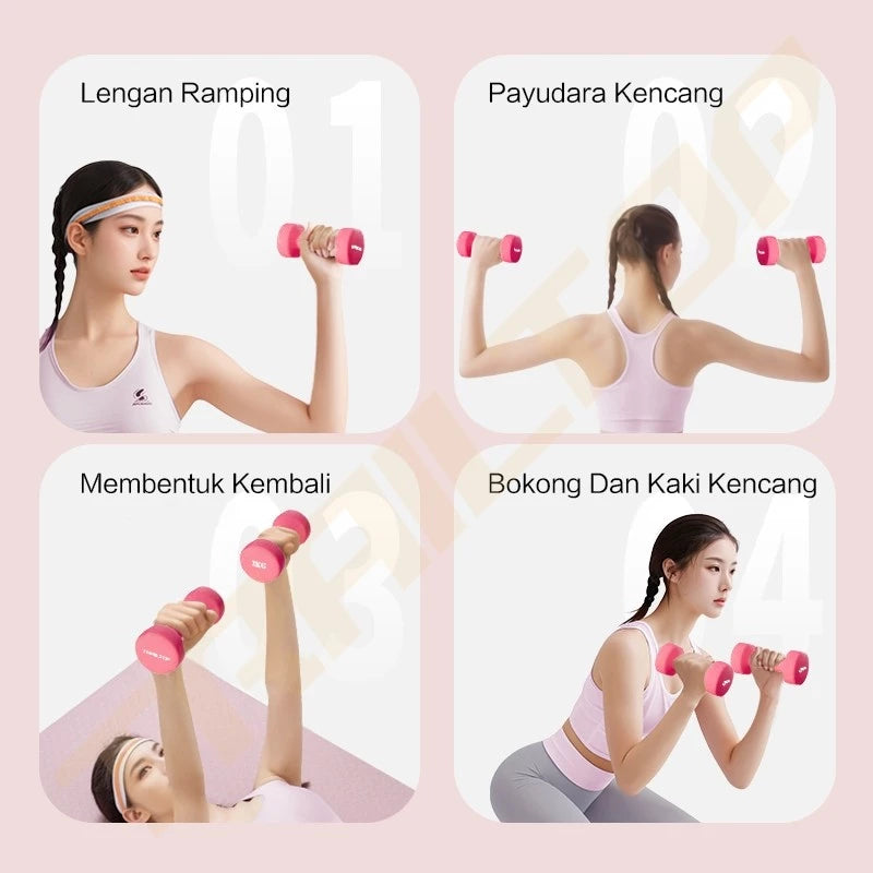 HOPTECH Dumbbell Barbell 2kg Pair Fitness Equipment Home Gym Workout Weight Lifting Sports
