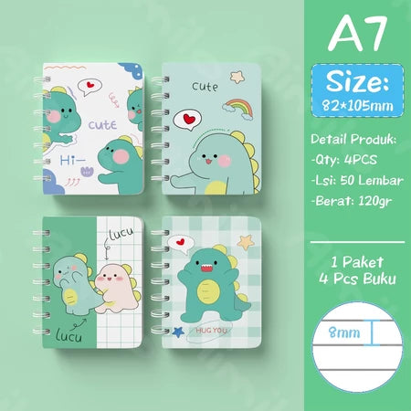 Mini Notebook 1 Pack 4 Pcs Small Scrapbook Note Book Small Note Book 50 Sheets