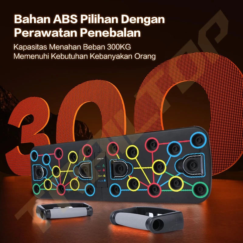 HOPTECH Push Up Board 3 in 1 Alat Olahraga Di Rumah Multifungsi Resistance Band Dan Alat Push Up