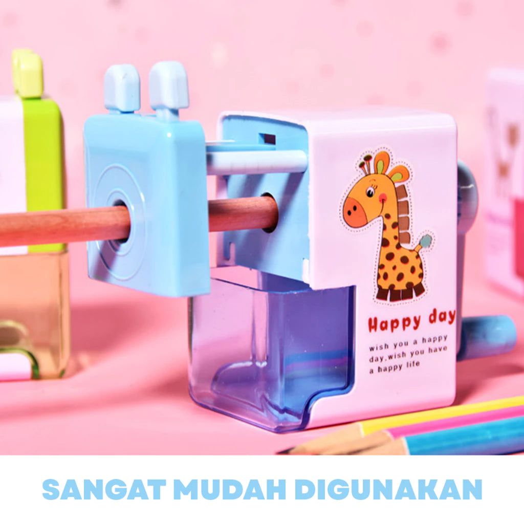 HOPTECH Cartoon Style Rotating Pencil Sharpener Desk Sharpener 4 Colors