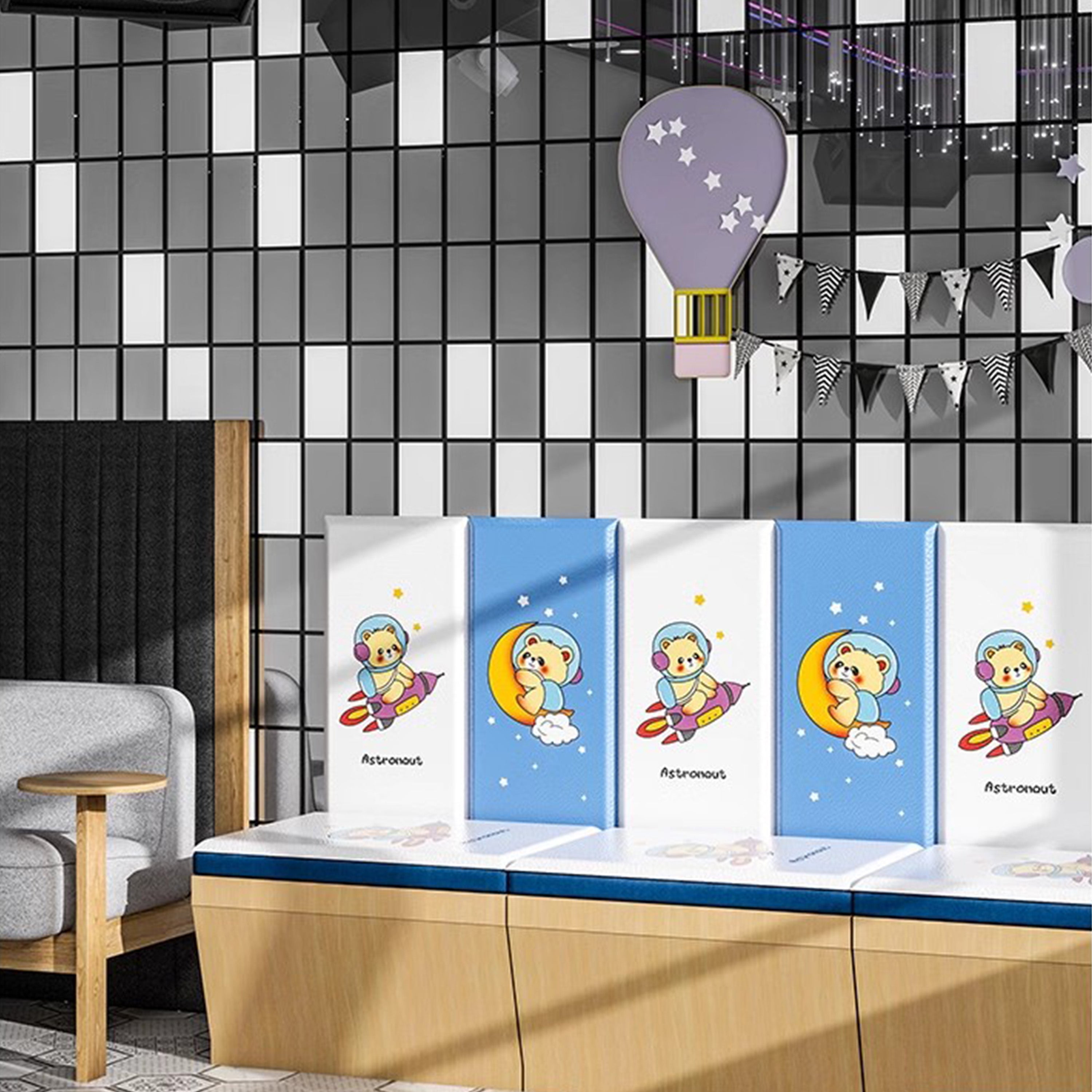 Hoptech - Wallpaper Foam Headboard Bed Wallfoam Empuk Kedap Suara Tahan Air | Karakter Anak