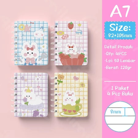 Mini Notebook 1 Pack 4 Pcs Small Scrapbook Note Book Small Note Book 50 Sheets