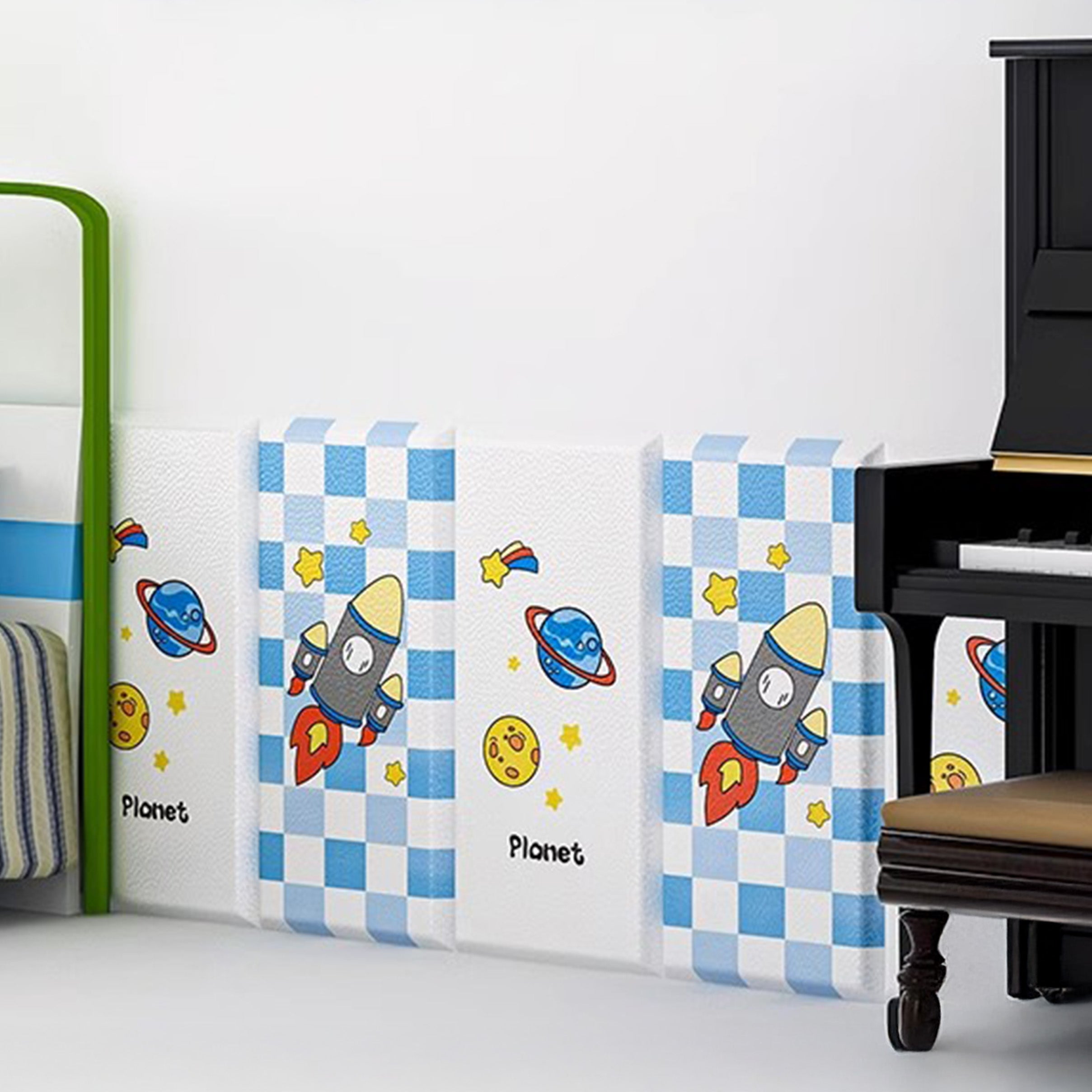 Hoptech - Wallpaper Foam Headboard Bed Wallfoam Empuk Kedap Suara Tahan Air | Karakter Anak