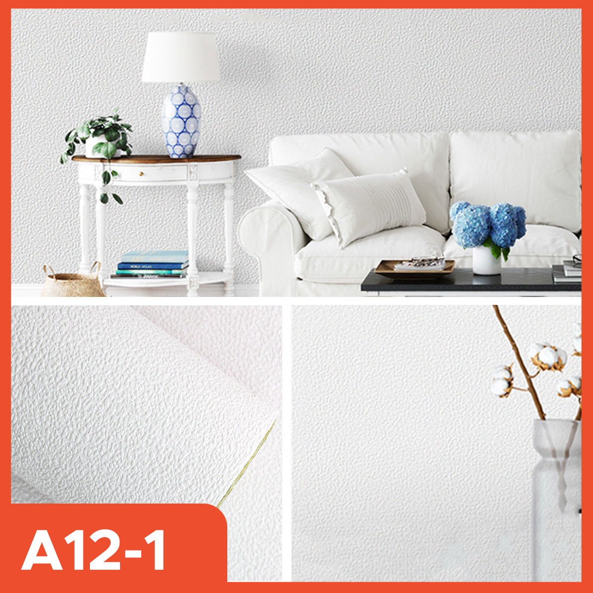 Wall Sticker 3D Linen Roll A12