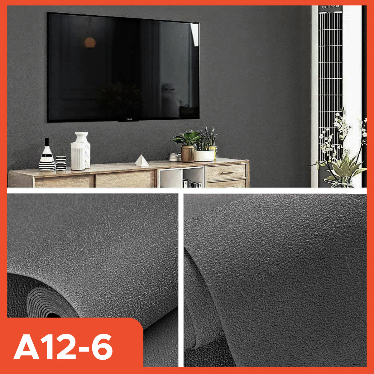 Wall Sticker 3D Linen Roll A12