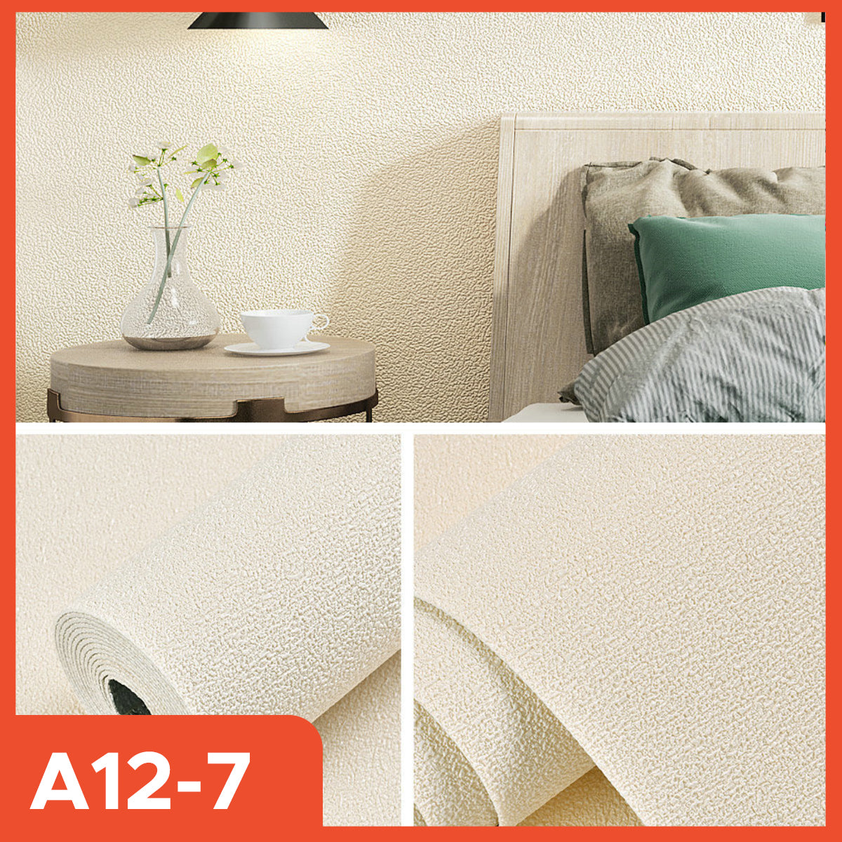 Linen Wallpaper Roll size 280 x 50 CM Decorative Aluminum Wall Sticker