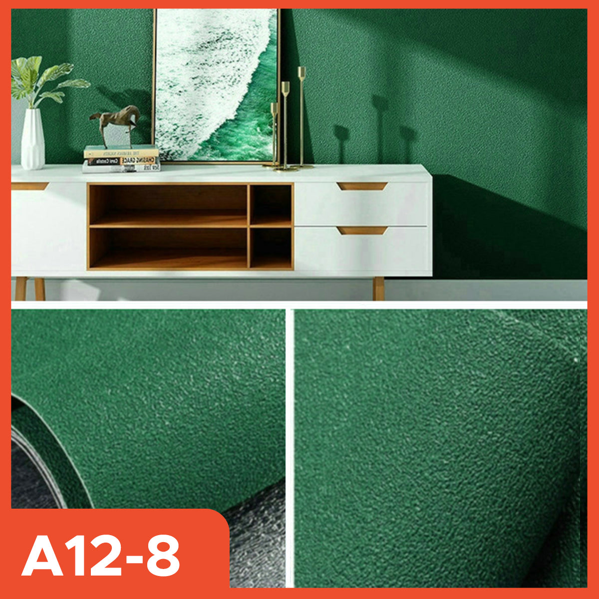 Linen Wallpaper Roll size 280 x 50 CM Decorative Aluminum Wall Sticker