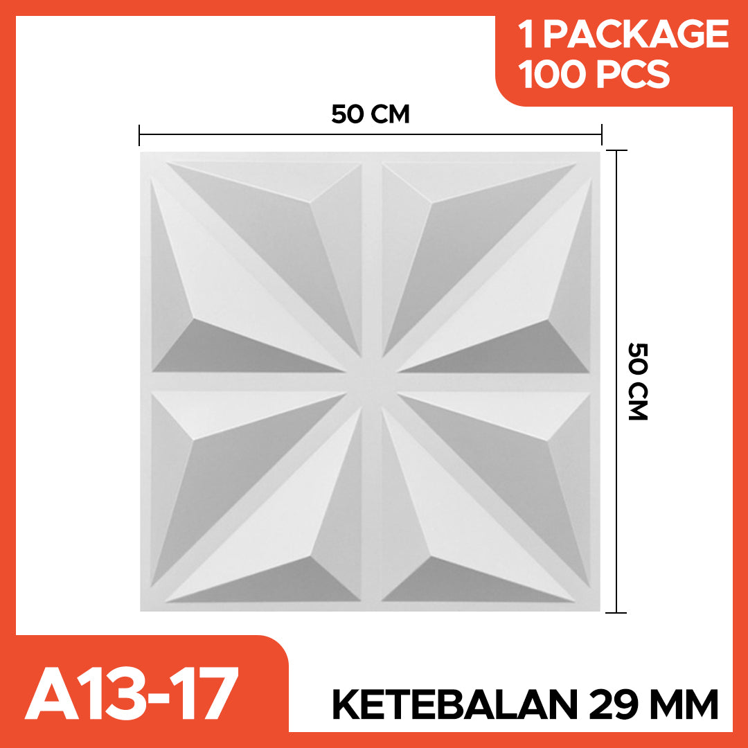 Hoptech - WALL PANEL 3D PVC WALLPANEL WALLPAPER DINDING / WALL PANNEL 50X50CM dan 30x30CM