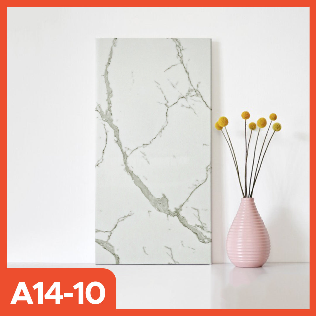 Hoptech - Wallpaper dinding Vinyl Marble Motif Kayu 30 x 60 cm 0,3cm Stiker Keramik A14
