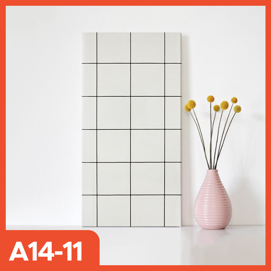 Hoptech - Wallpaper dinding Vinyl Marble Motif Kayu 30 x 60 cm 0,3cm Stiker Keramik A14