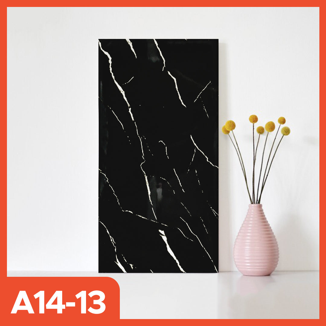 Hoptech - Wallpaper dinding Vinyl Marble Motif Kayu 30 x 60 cm 0,3cm Stiker Keramik A14