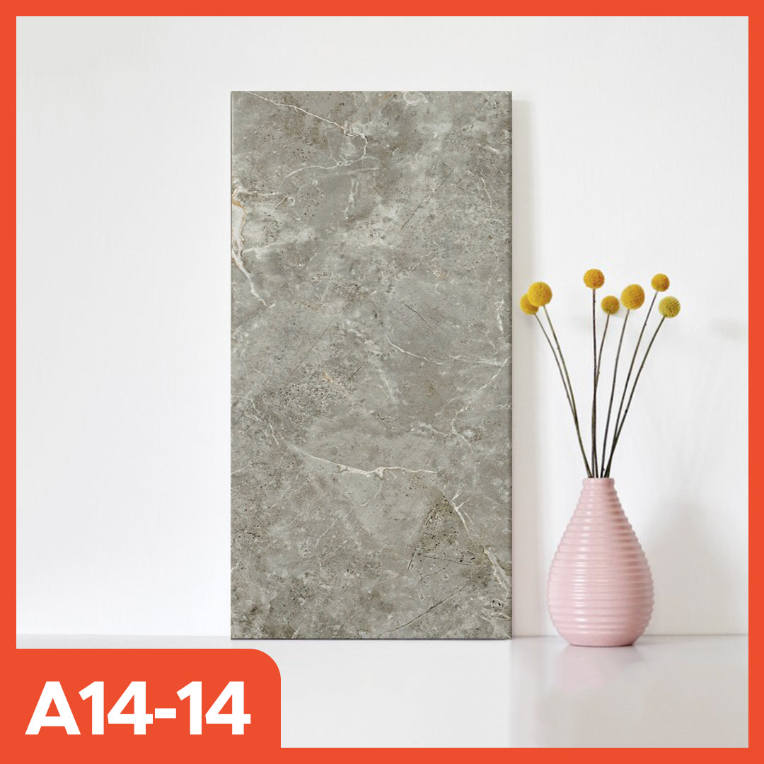 Hoptech - Wallpaper dinding Vinyl Marble Motif Kayu 30 x 60 cm 0,3cm Stiker Keramik A14