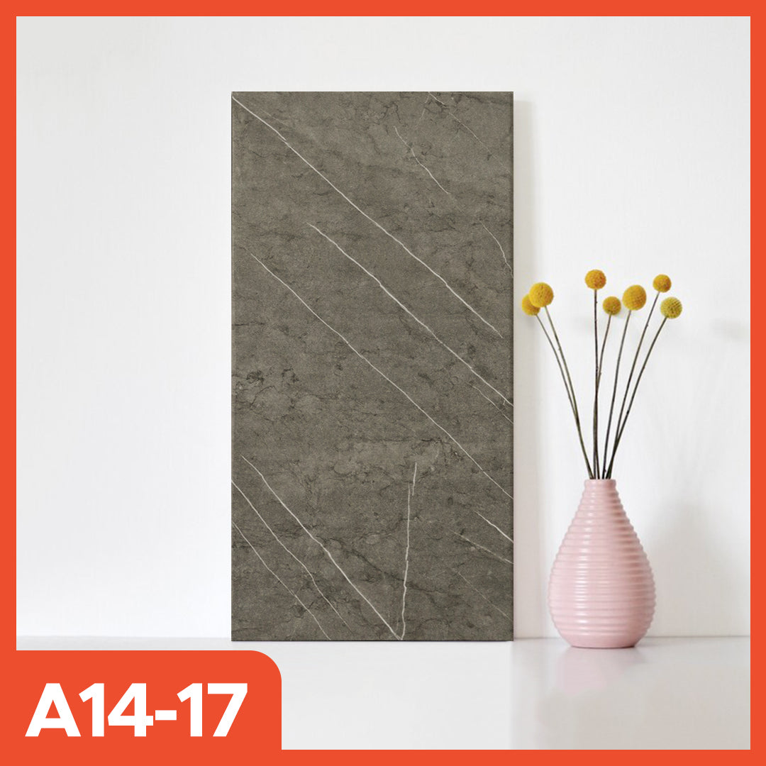 Hoptech - Wallpaper dinding Vinyl Marble Motif Kayu 30 x 60 cm 0,3cm Stiker Keramik A14
