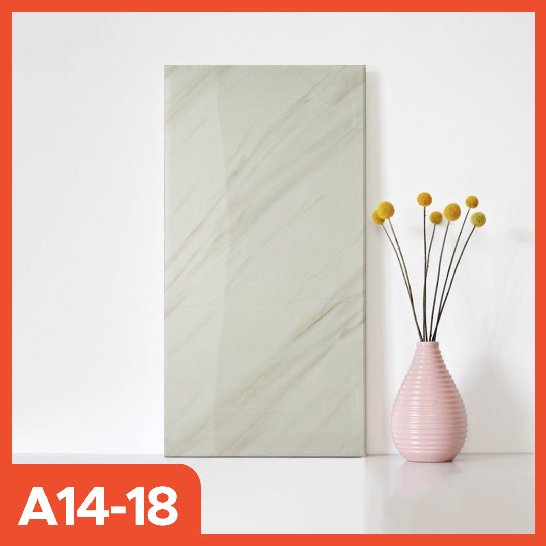 Hoptech - Wallpaper dinding Vinyl Marble Motif Kayu 30 x 60 cm 0,3cm Stiker Keramik A14