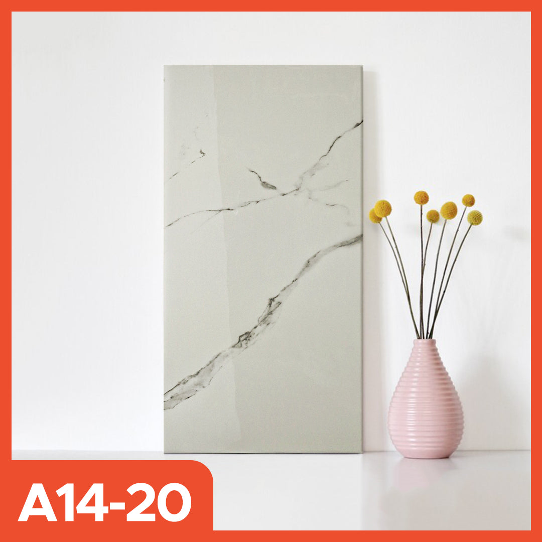 Hoptech - Wallpaper dinding Vinyl Marble Motif Kayu 30 x 60 cm 0,3cm Stiker Keramik A14