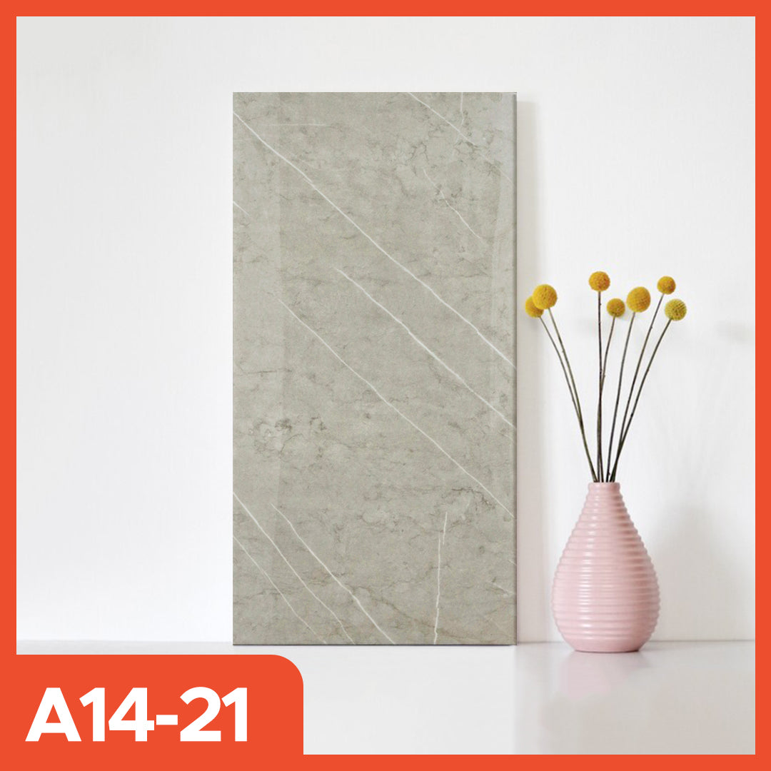 Hoptech - Wallpaper dinding Vinyl Marble Motif Kayu 30 x 60 cm 0,3cm Stiker Keramik A14