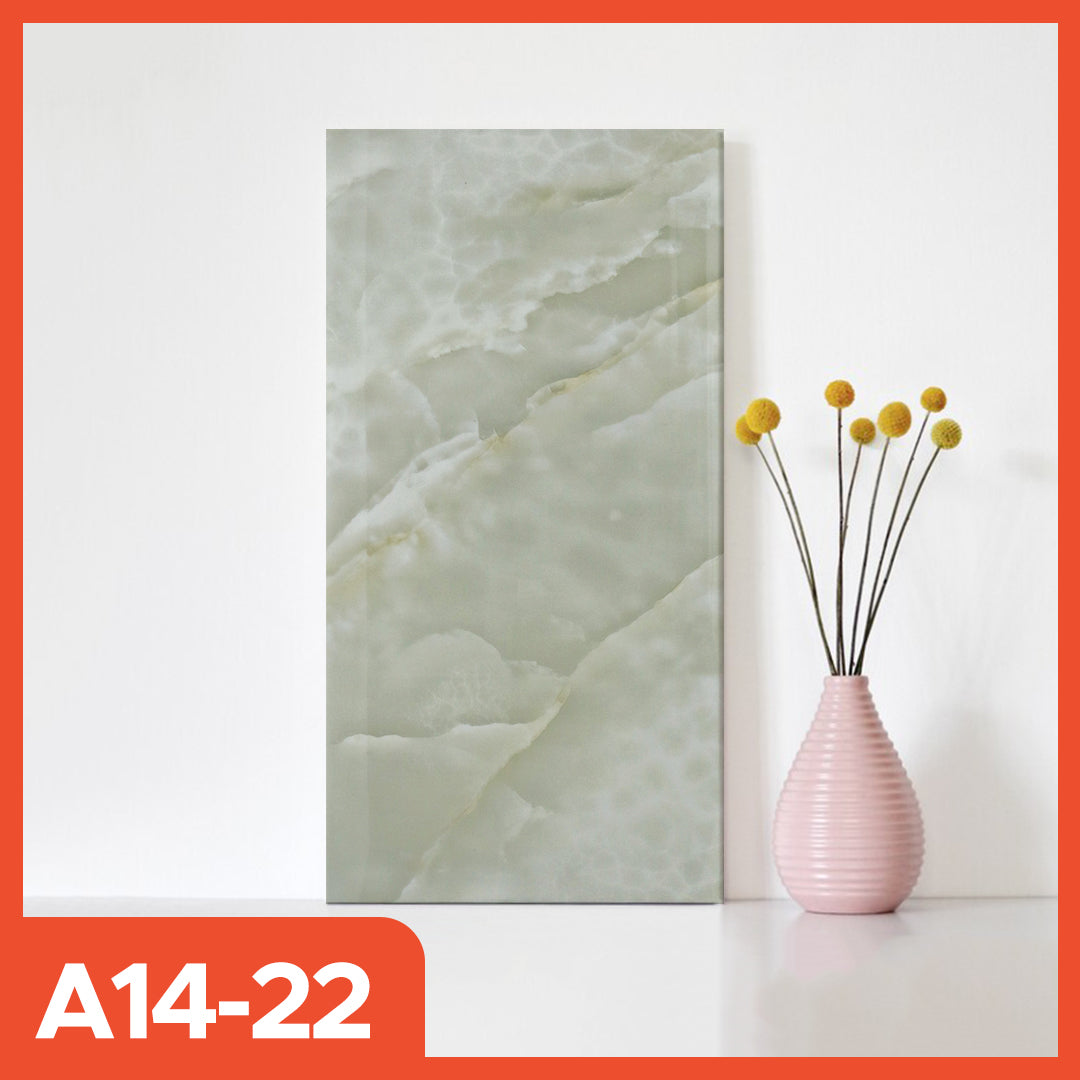 Hoptech - Wallpaper dinding Vinyl Marble Motif Kayu 30 x 60 cm 0,3cm Stiker Keramik A14