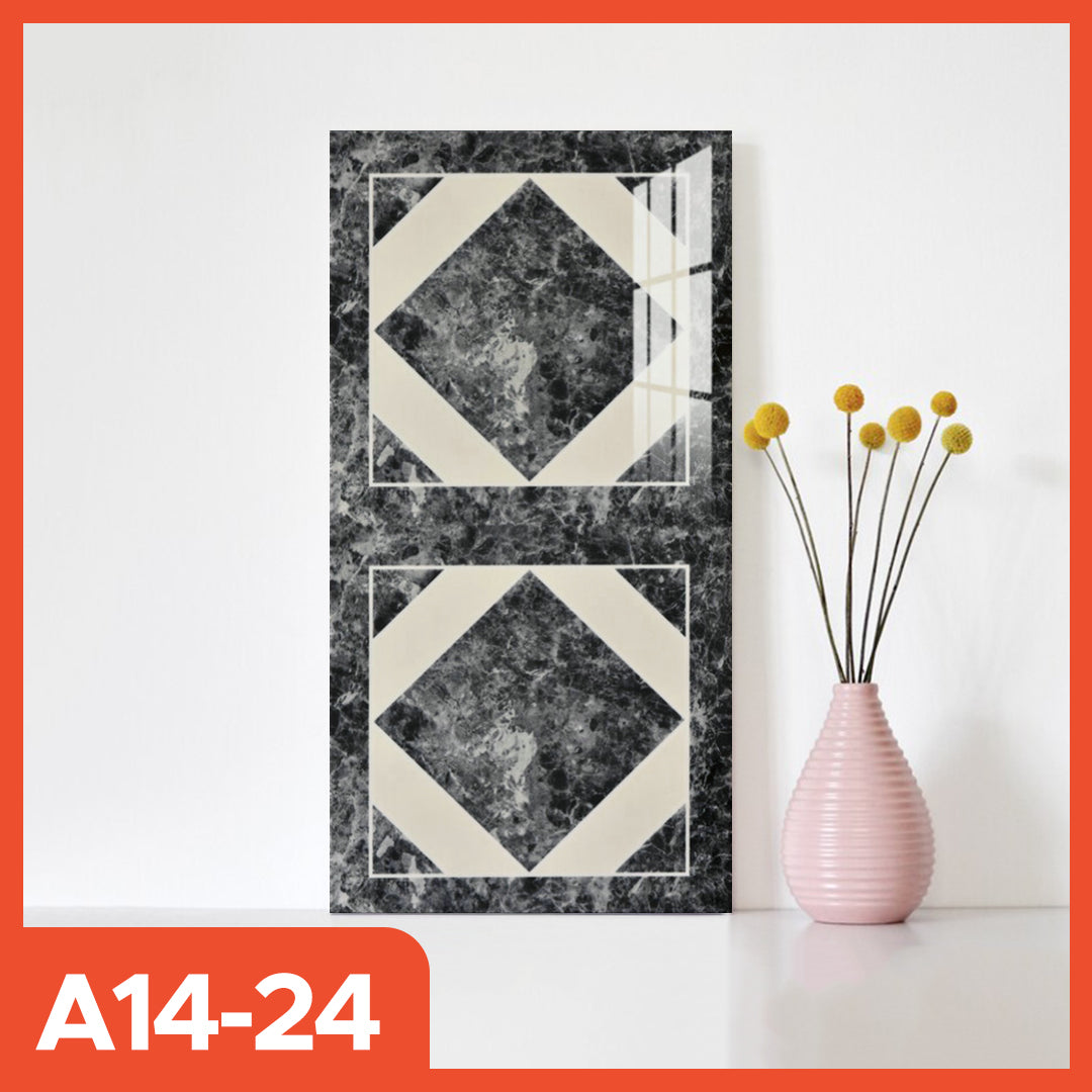 Hoptech - Wallpaper dinding Vinyl Marble Motif Kayu 30 x 60 cm 0,3cm Stiker Keramik A14