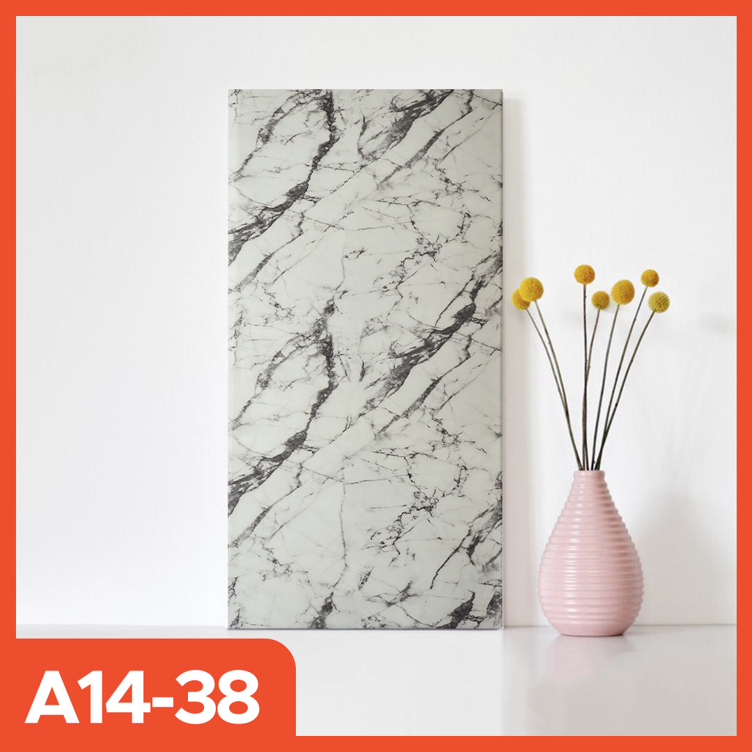 Hoptech - Wallpaper dinding Vinyl Marble Motif Kayu 30 x 60 cm 0,3cm Stiker Keramik A14