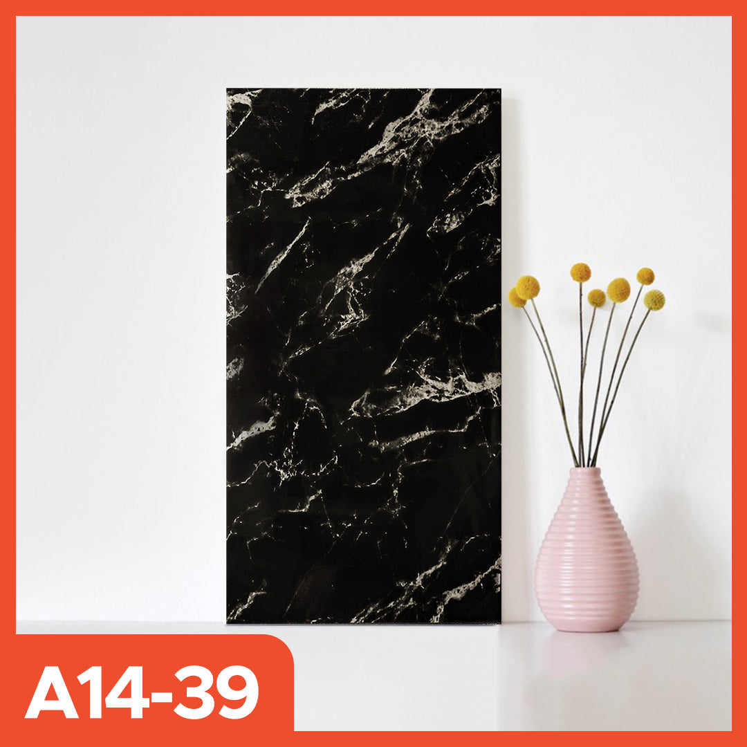 Hoptech - Wallpaper dinding Vinyl Marble Motif Kayu 30 x 60 cm 0,3cm Stiker Keramik A14