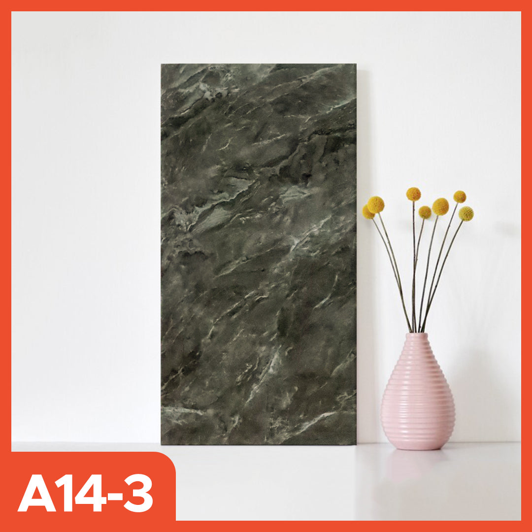Hoptech - Wallpaper dinding Vinyl Marble Motif Kayu 30 x 60 cm 0,3cm Stiker Keramik A14