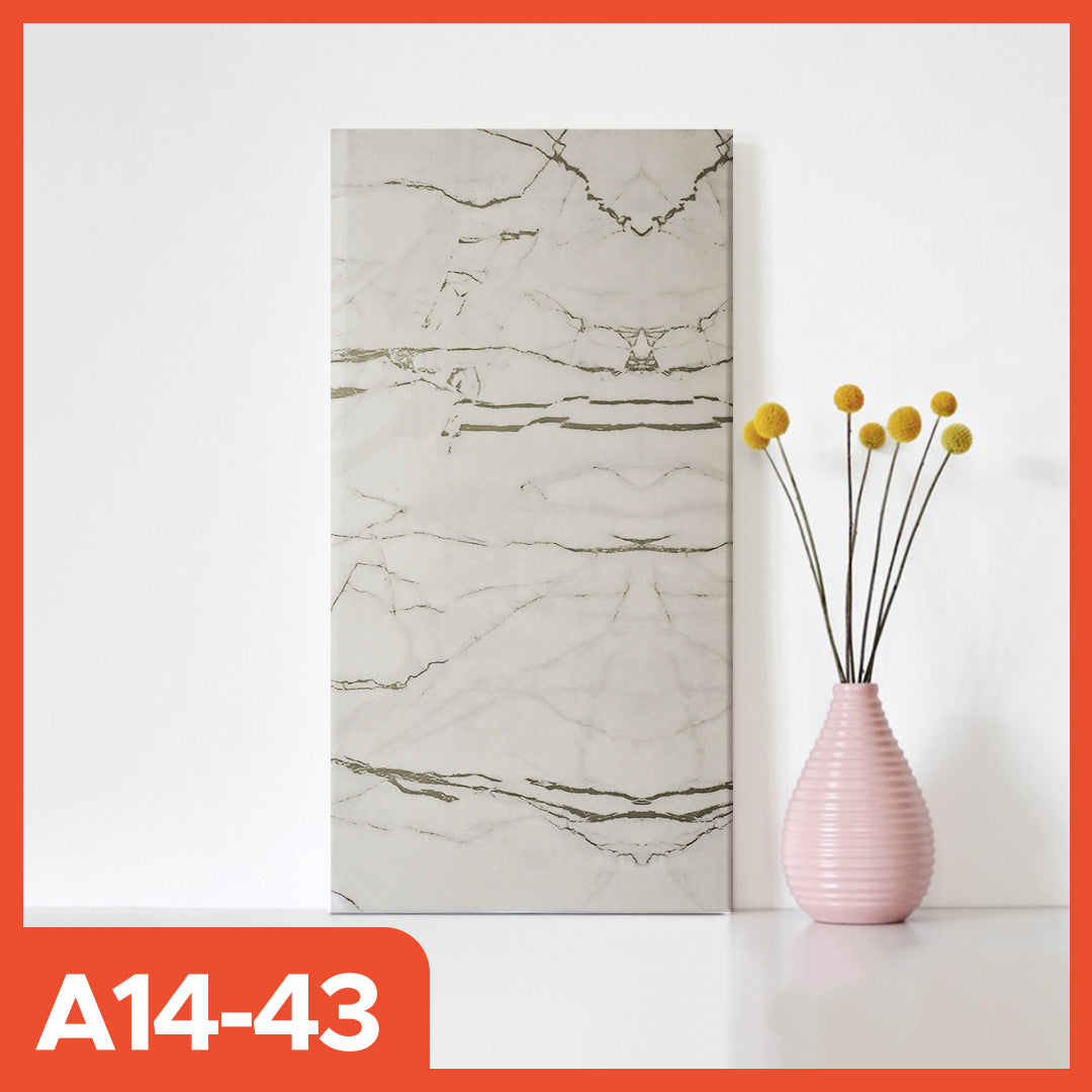 Hoptech - Wallpaper dinding Vinyl Marble Motif Kayu 30 x 60 cm 0,3cm Stiker Keramik A14