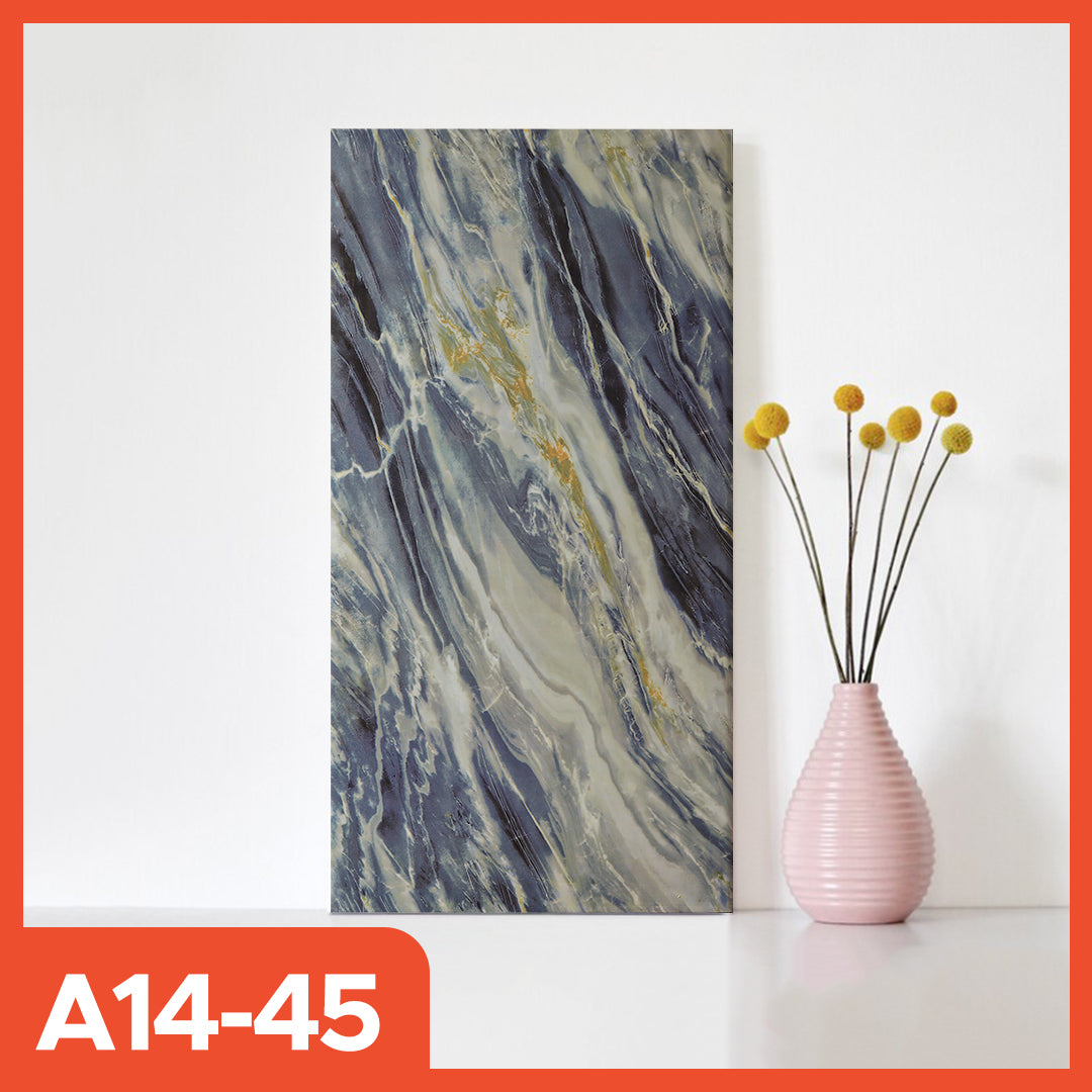 Hoptech - Wallpaper dinding Vinyl Marble Motif Kayu 30 x 60 cm 0,3cm Stiker Keramik A14