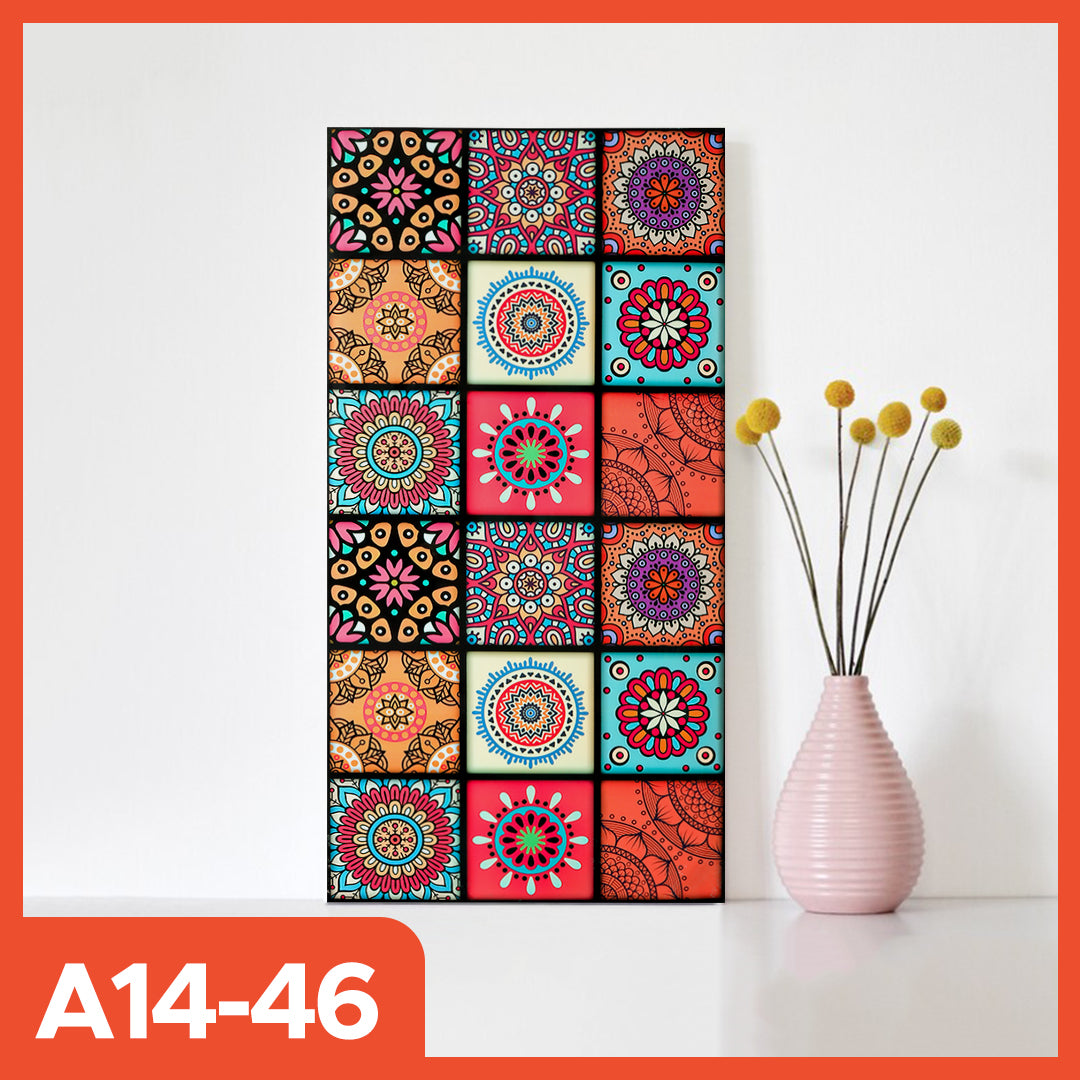Hoptech - Wallpaper dinding Vinyl Marble Motif Kayu 30 x 60 cm 0,3cm Stiker Keramik A14