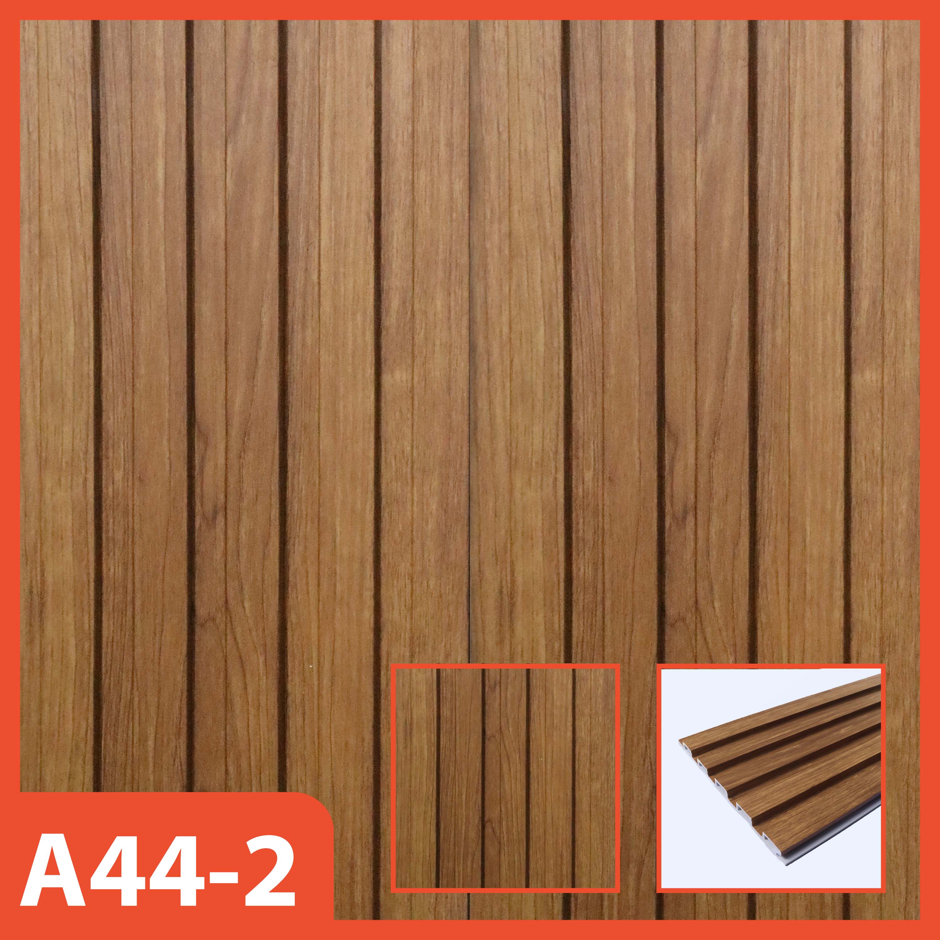 Hoptech-Wallpanel WPC PVC Kayu | Panel Dinding WPC Ukuran 16cm x 1.45m Ketebalan 18mm Estetik & Kuat