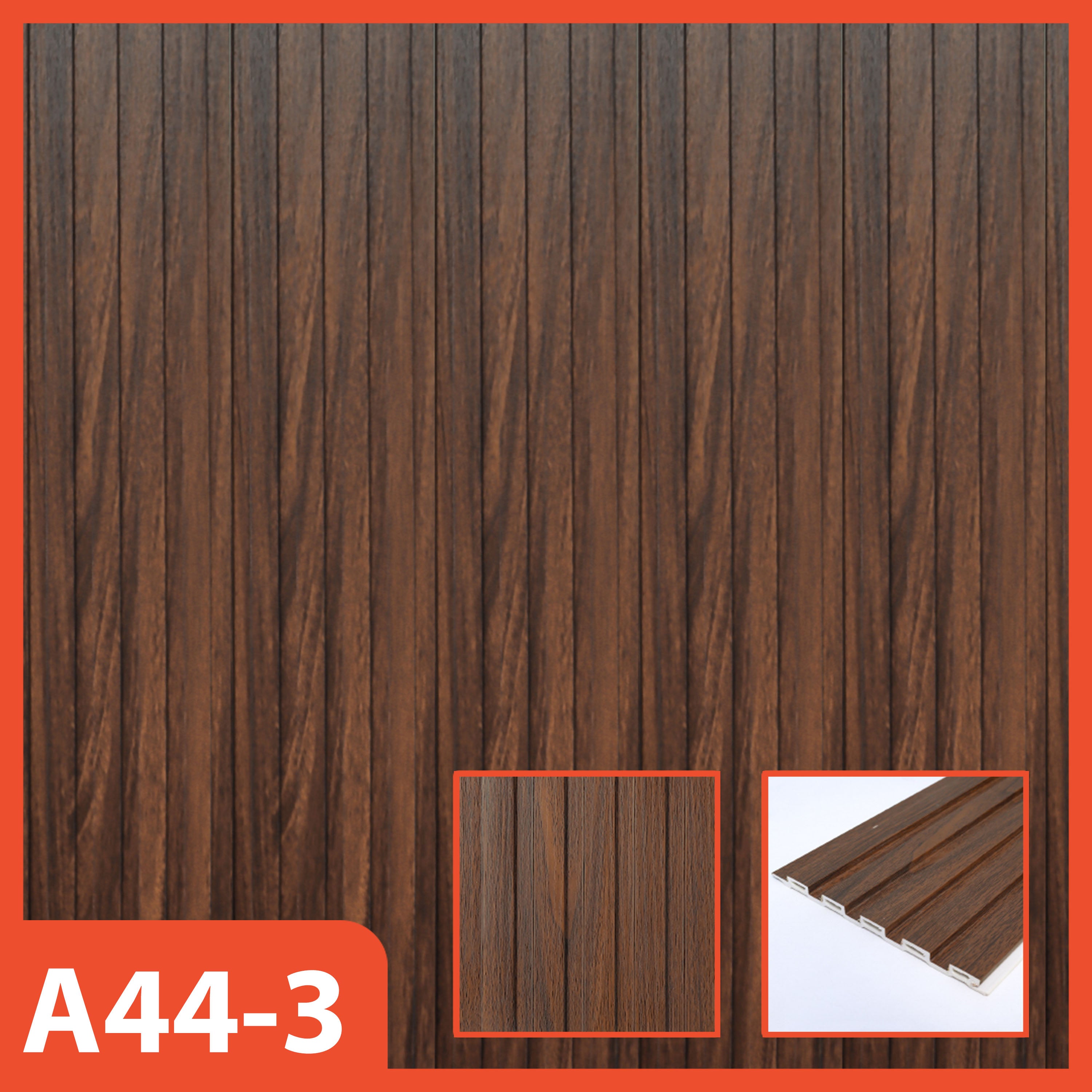 Hoptech-Wallpanel WPC PVC Kayu | Panel Dinding WPC Ukuran 16cm x 1.45m Ketebalan 18mm Estetik & Kuat