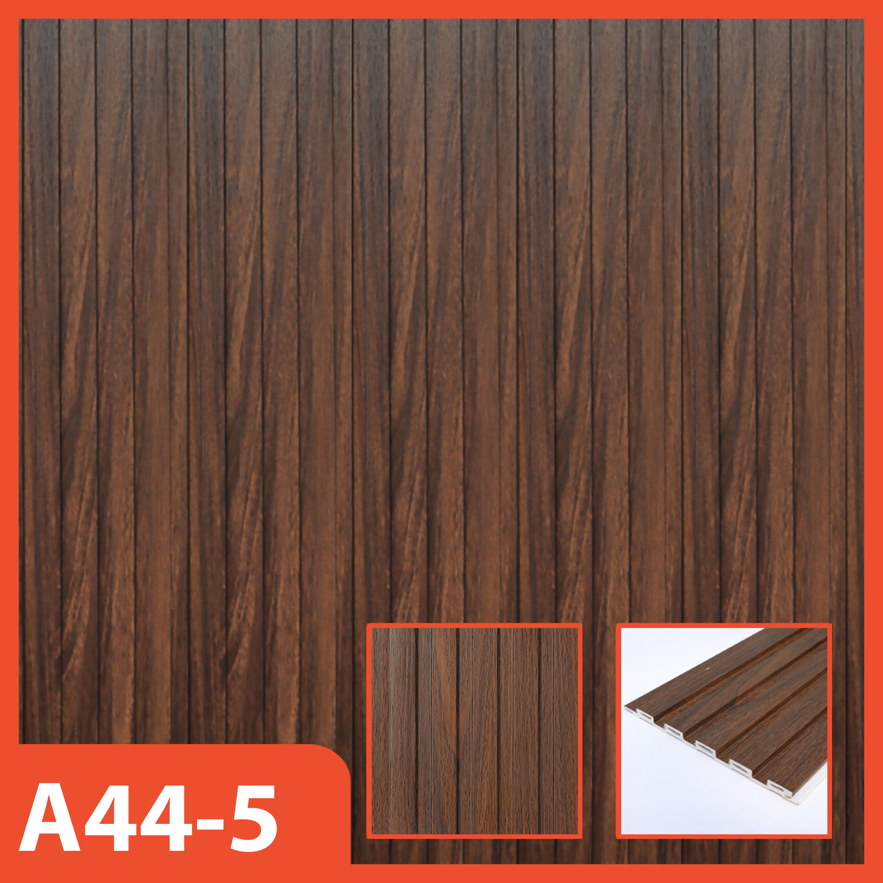 Hoptech-Wallpanel WPC PVC Kayu | Panel Dinding WPC Ukuran 16cm x 1.45m Ketebalan 18mm Estetik & Kuat