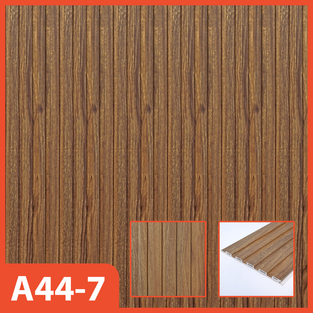 Hoptech-Wallpanel WPC PVC Kayu | Panel Dinding WPC Ukuran 16cm x 1.45m Ketebalan 18mm Estetik & Kuat