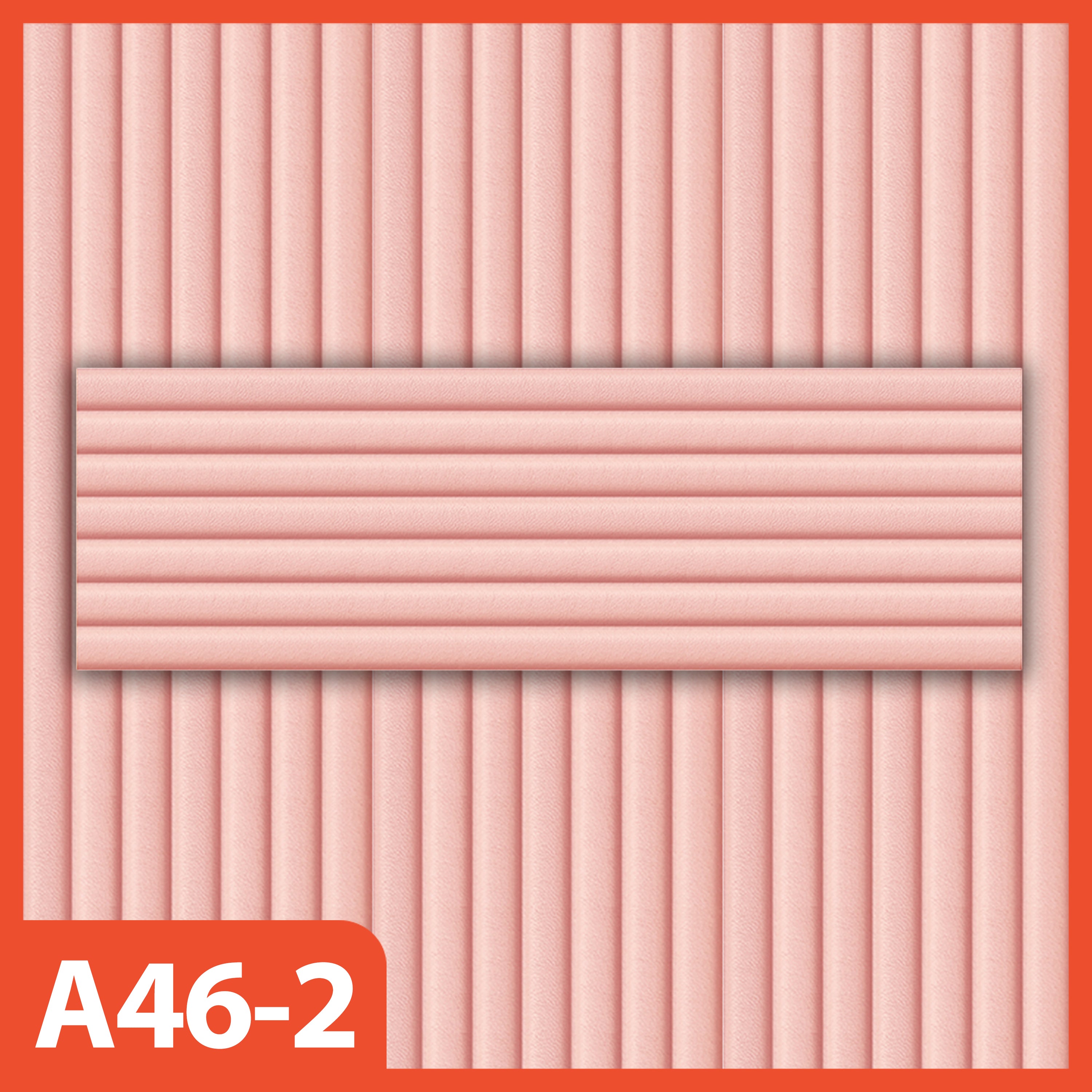 Hoptech - Wallpaper Sticker Foam Motif Garis Bahan Kulit Ukuran 76cm x 23cm A46