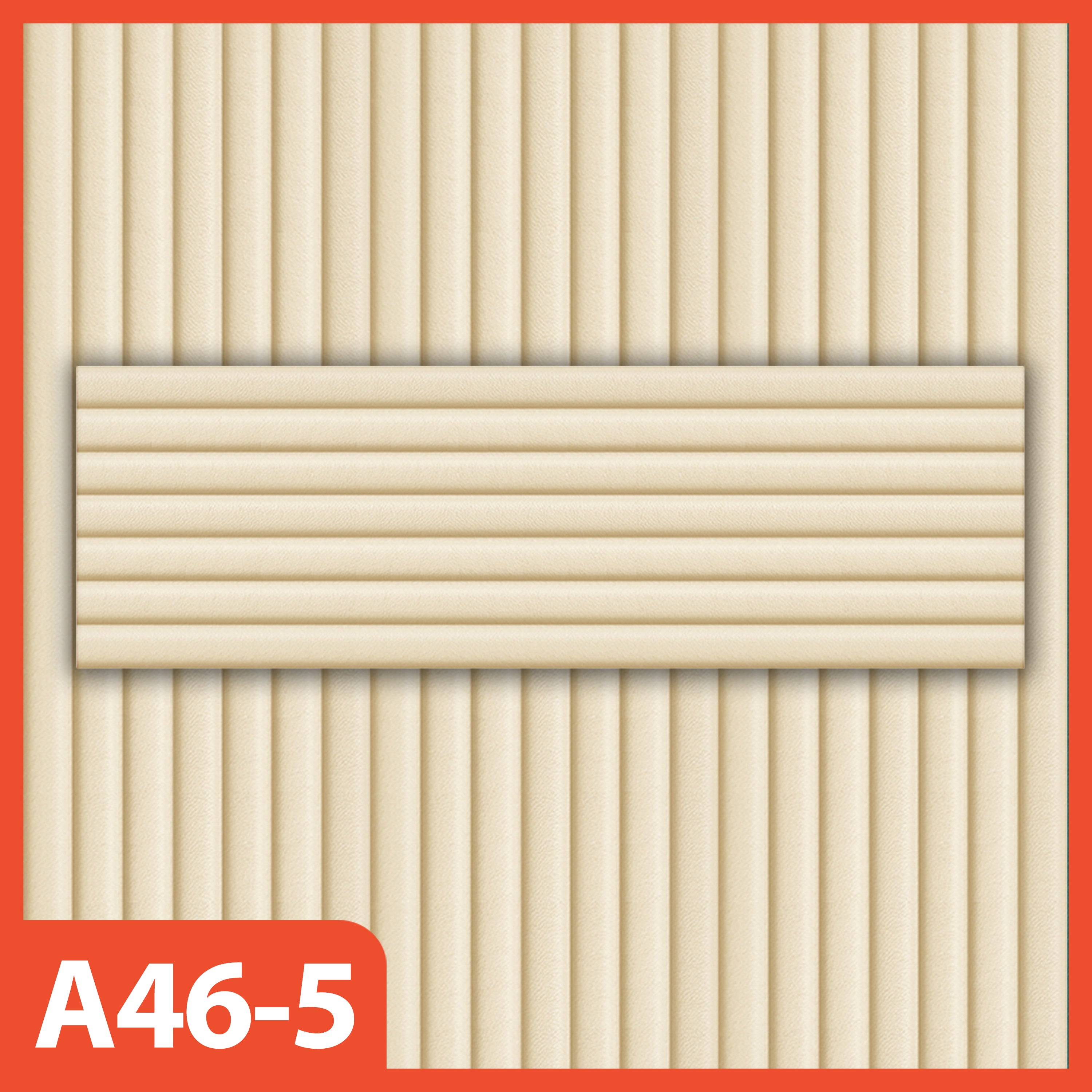 Hoptech - Wallpaper Sticker Foam Motif Garis Bahan Kulit Ukuran 76cm x 23cm A46