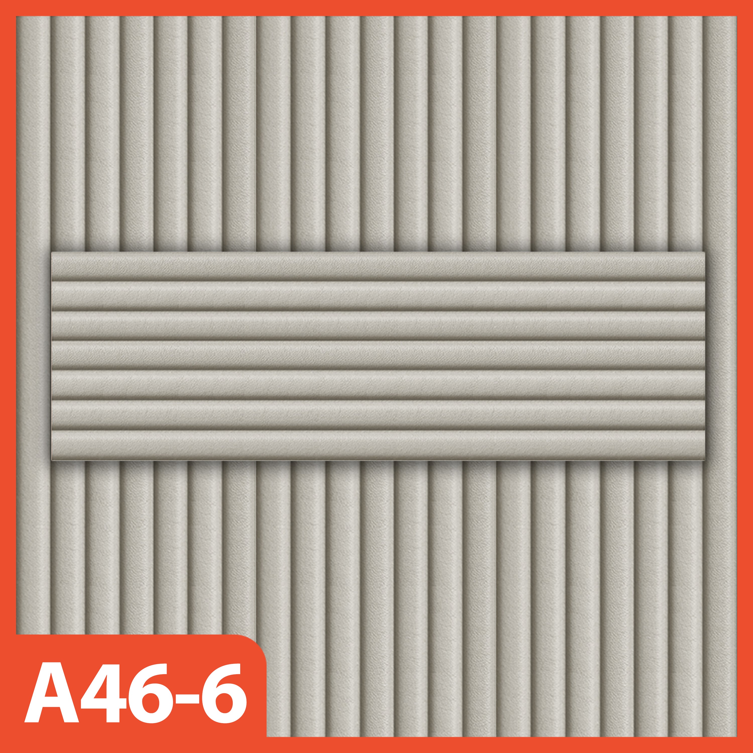 Hoptech - Wallpaper Sticker Foam Motif Garis Bahan Kulit Ukuran 76cm x 23cm A46