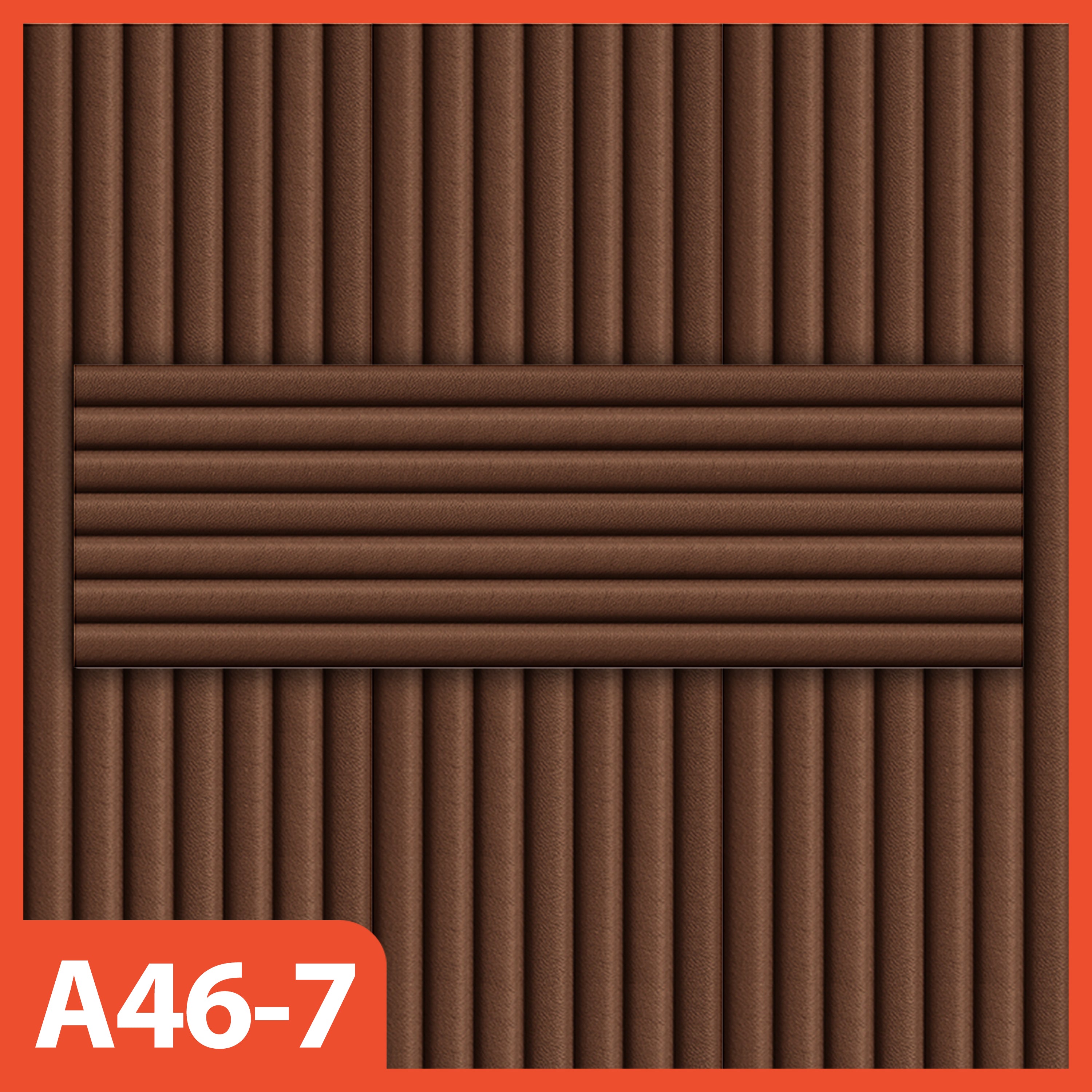 Hoptech - Wallpaper Sticker Foam Motif Garis Bahan Kulit Ukuran 76cm x 23cm A46
