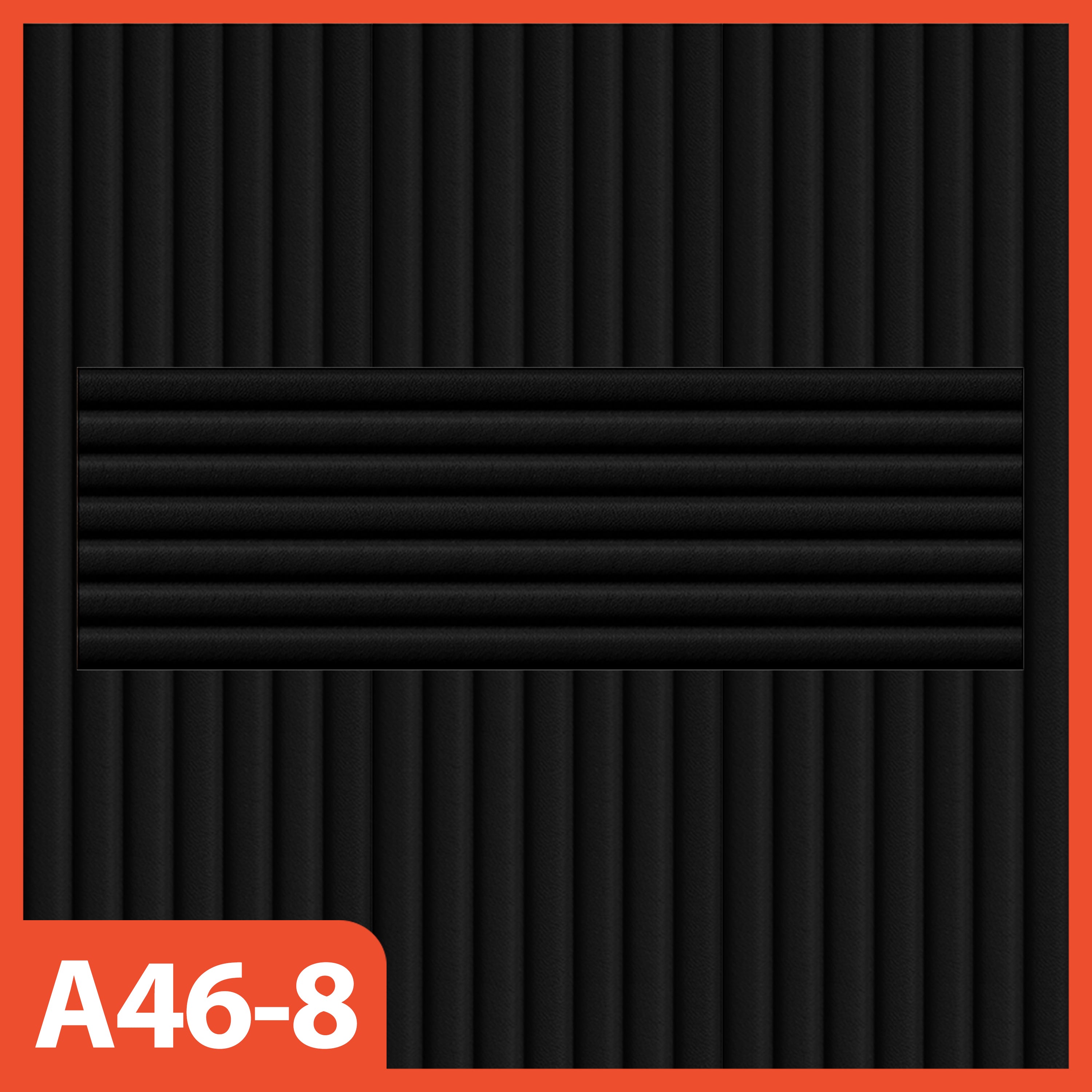 Hoptech - Wallpaper Sticker Foam Motif Garis Bahan Kulit Ukuran 76cm x 23cm A46