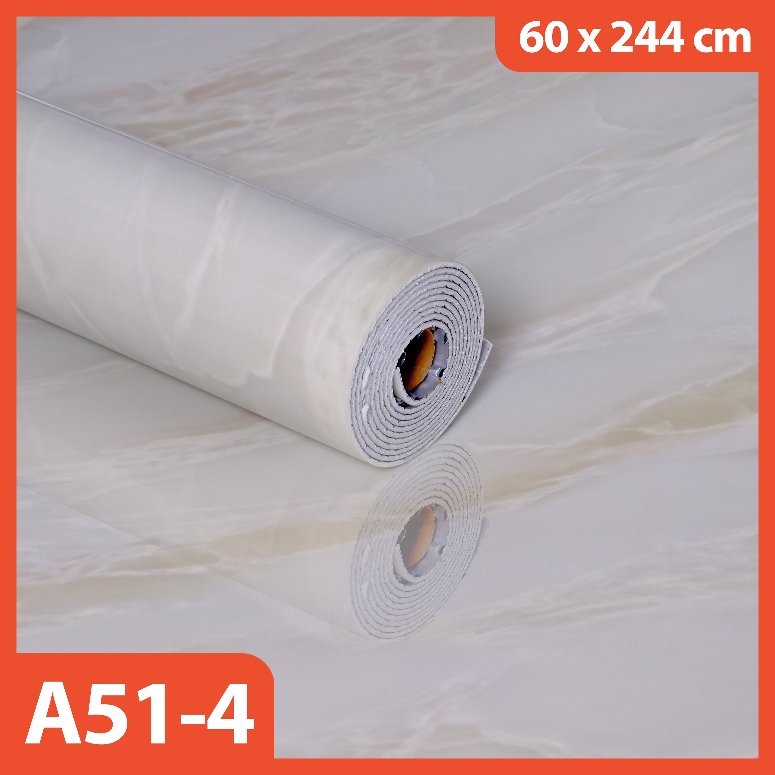 Hoptech - Wallpaper Dinding Motif Marmer Vinyl Waterproof 60x244cm PET Foam Roll Sticker Dekorasi