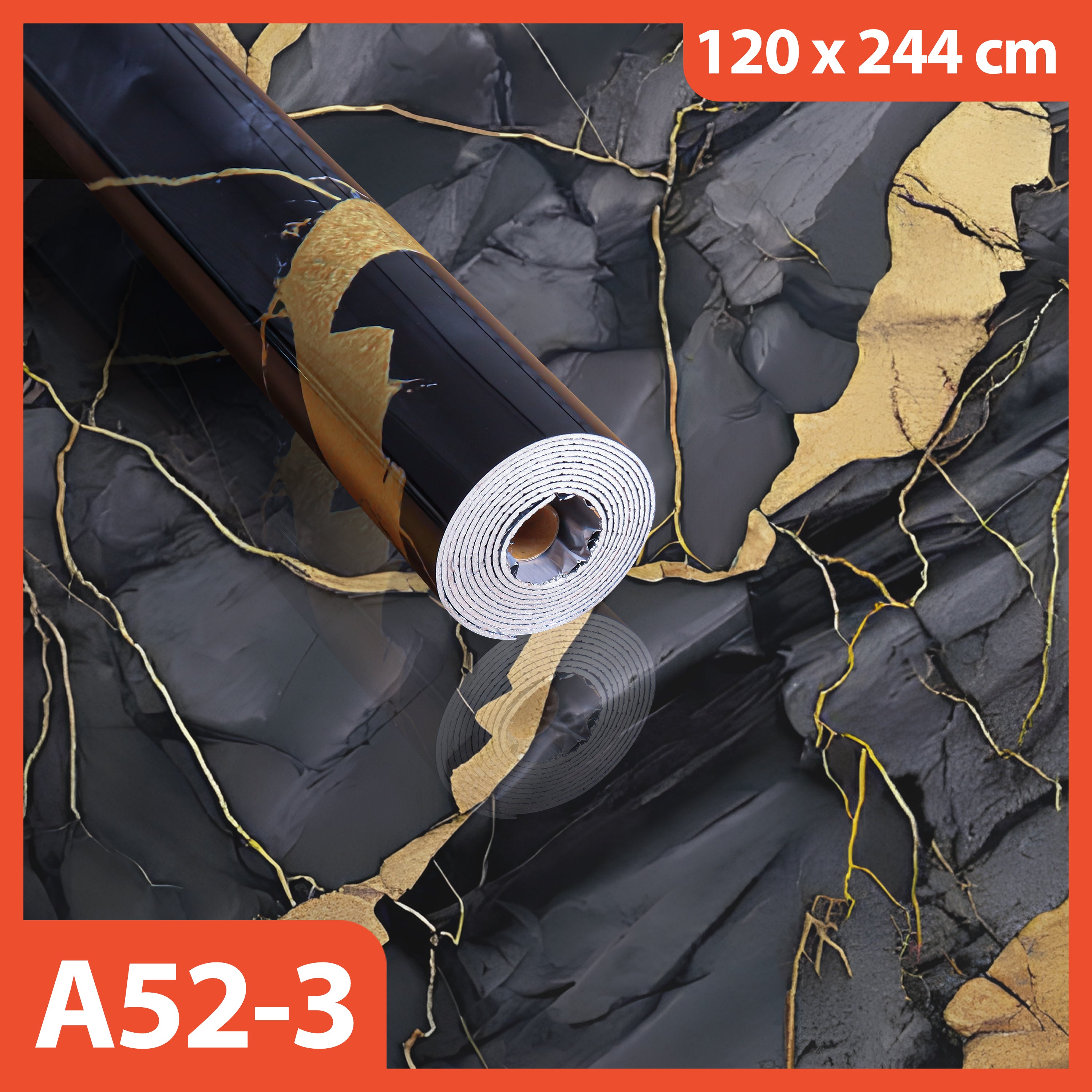 Marble Vinyl Wall Paper 1.2 x 2.45 Meters Thickness 2.5 MM Marble Foam Wallpaper Thick Roll Vinyl Marbel Granite Sticker A52