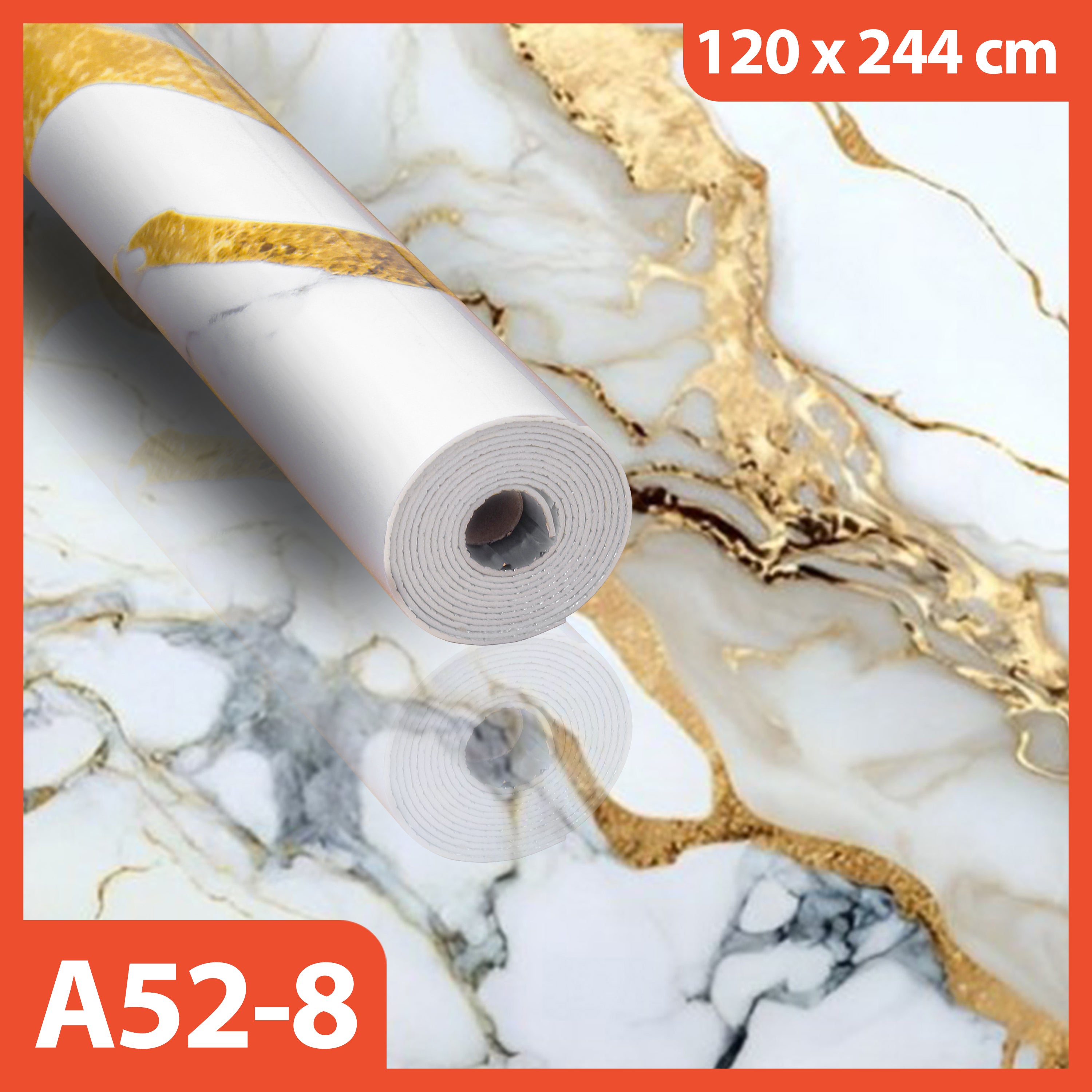 Marble Vinyl Wall Paper 1.2 x 2.45 Meters Thickness 2.5 MM Marble Foam Wallpaper Thick Roll Vinyl Marbel Granite Sticker A52