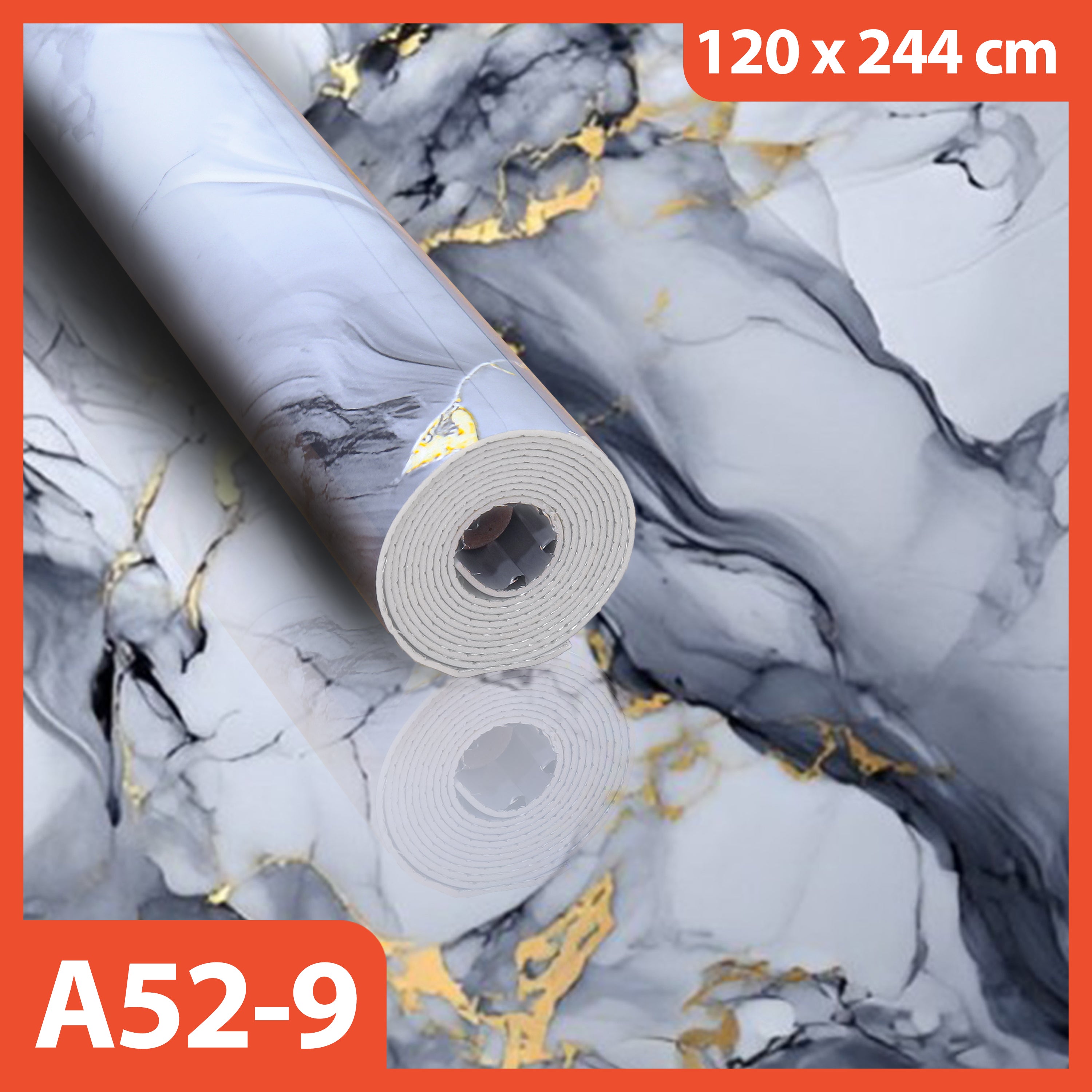 Marble Vinyl Wall Paper 1.2 x 2.45 Meters Thickness 2.5 MM Marble Foam Wallpaper Thick Roll Vinyl Marbel Granite Sticker A52