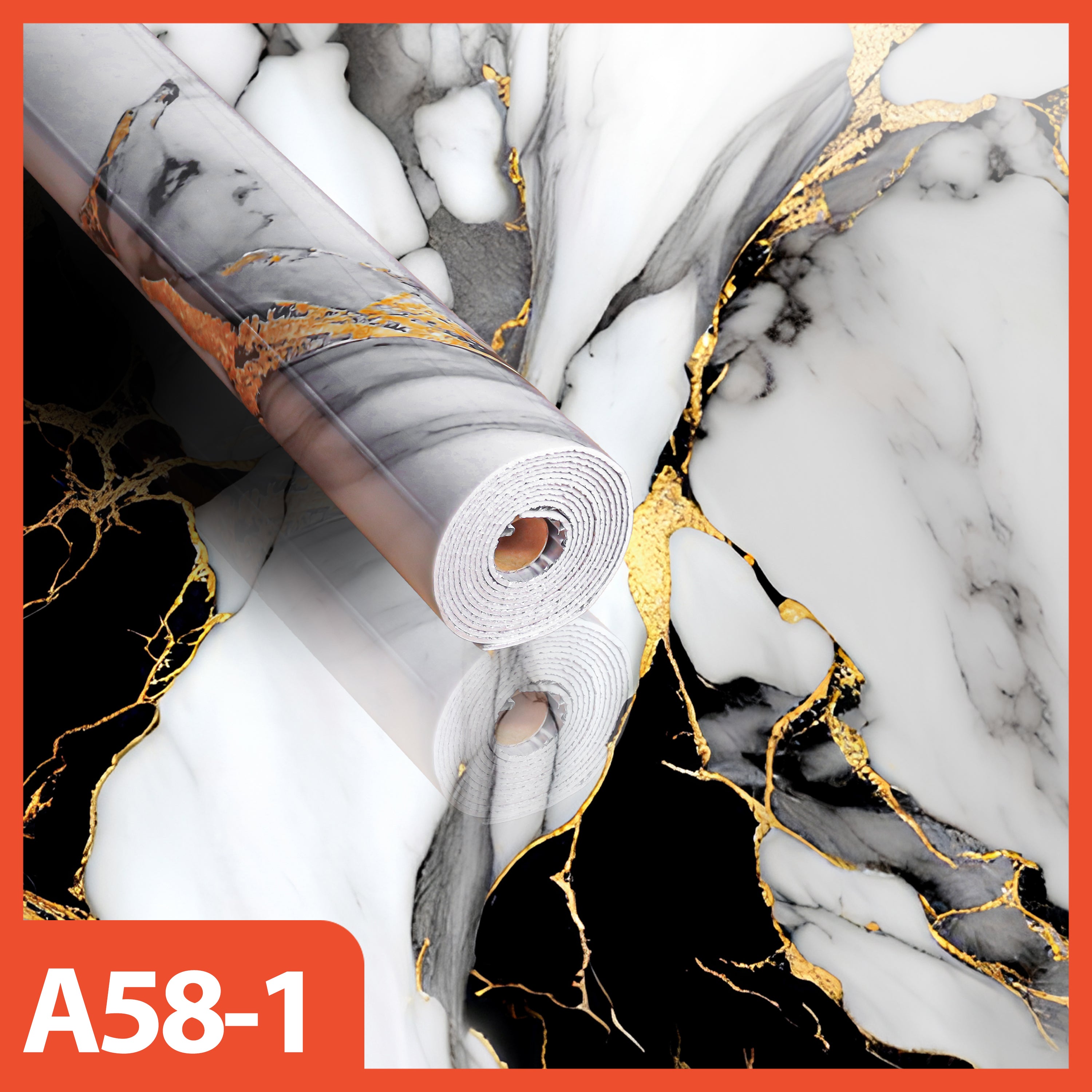 Hoptech - Wallpaper Dinding Motif Marble Roll 120 x 280cm Sticker Kamar Dekorasi PET Panjang 2.8 Meter A58