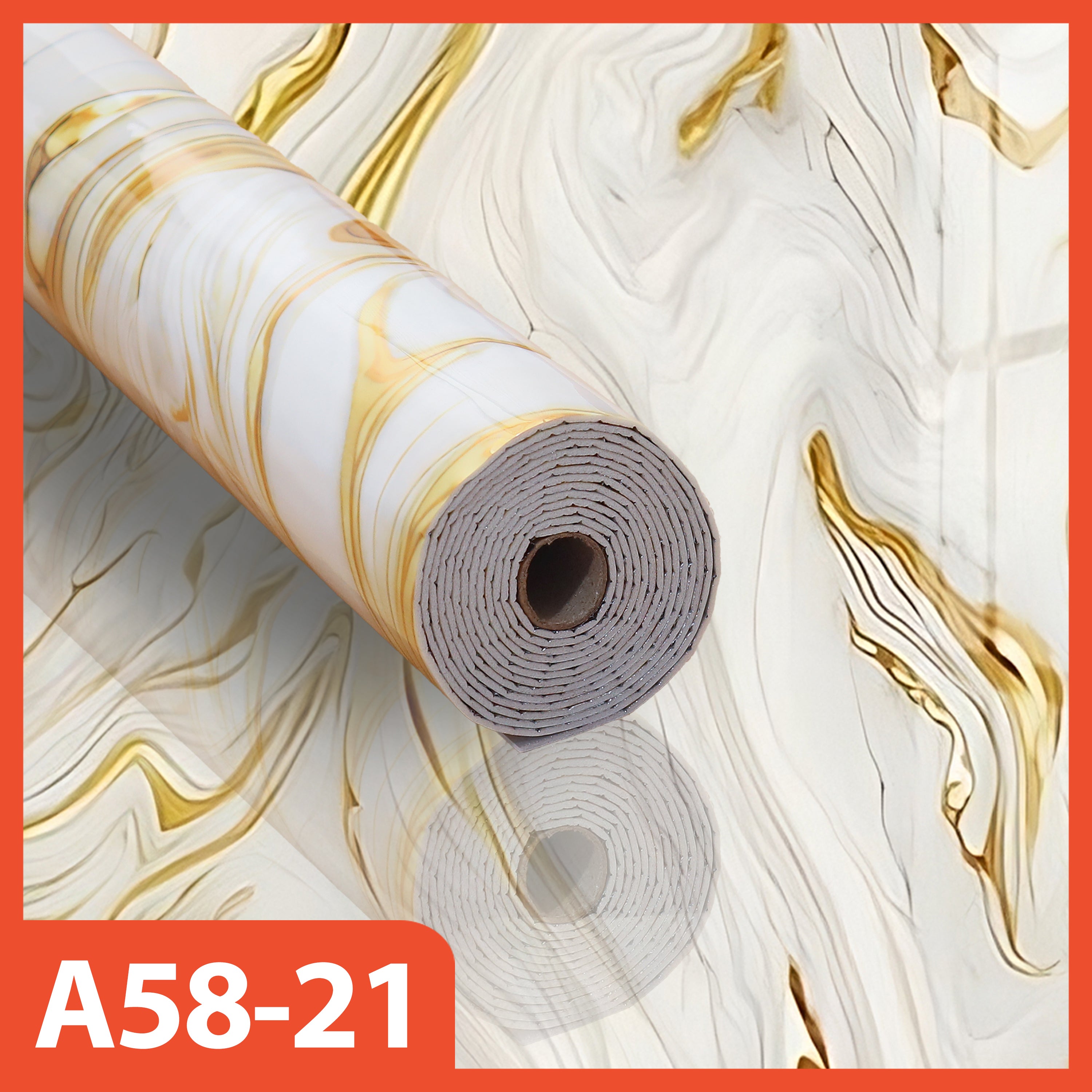 Hoptech - Wallpaper Dinding Motif Marble Roll 120 x 280cm Sticker Kamar Dekorasi PET Panjang 2.8 Meter A58