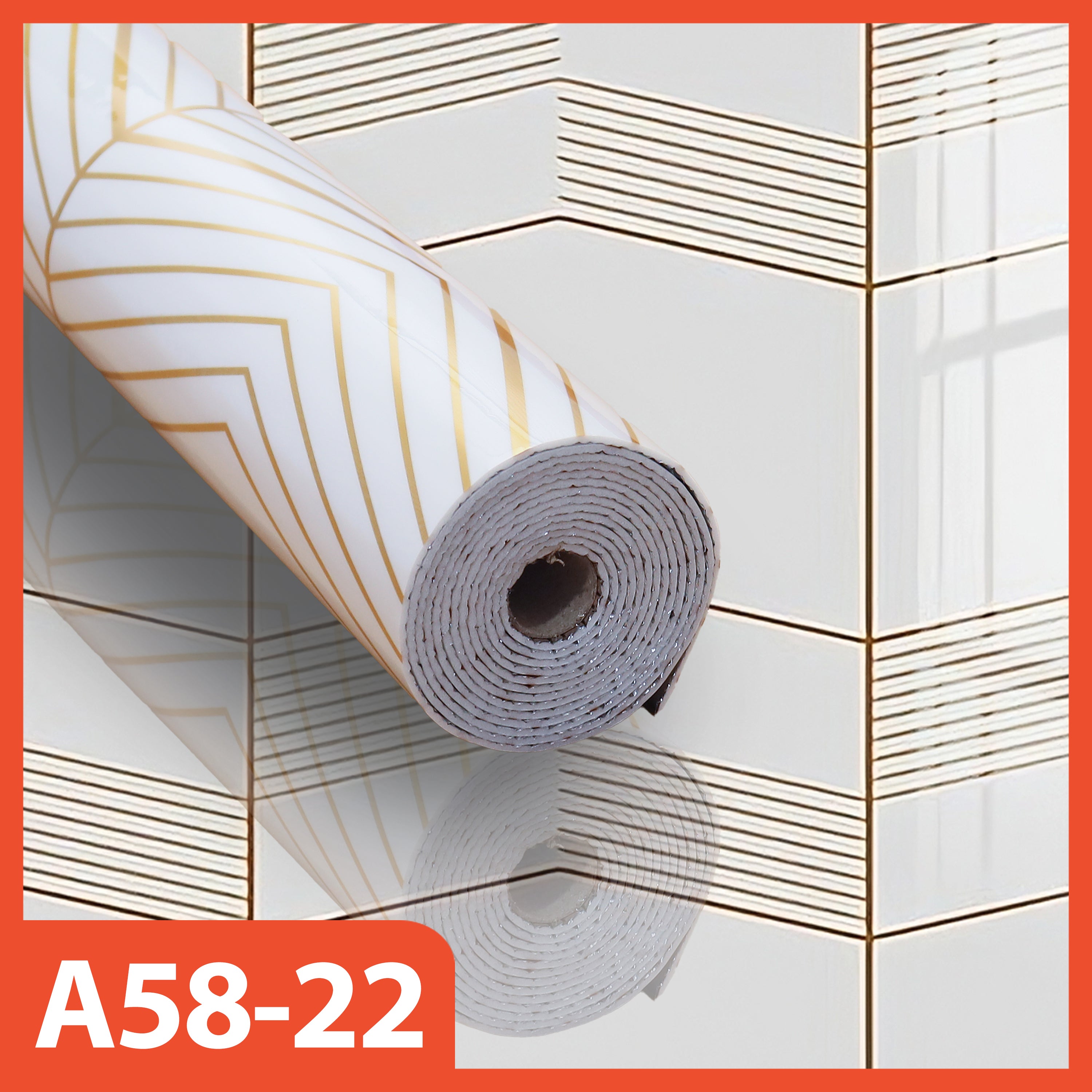 Hoptech - Wallpaper Dinding Motif Marble Roll 120 x 280cm Sticker Kamar Dekorasi PET Panjang 2.8 Meter A58