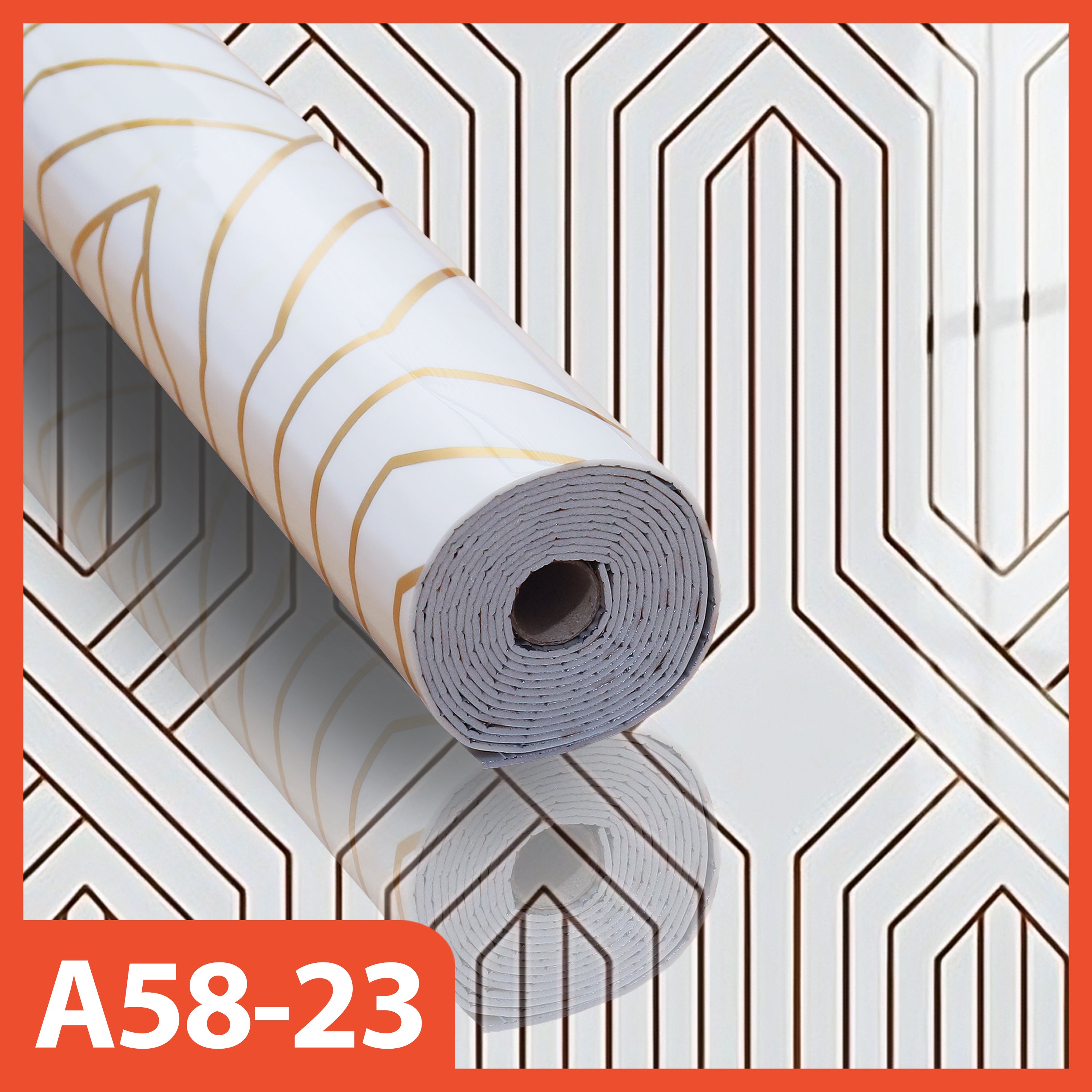 Hoptech - Wallpaper Dinding Motif Marble Roll 120 x 280cm Sticker Kamar Dekorasi PET Panjang 2.8 Meter A58