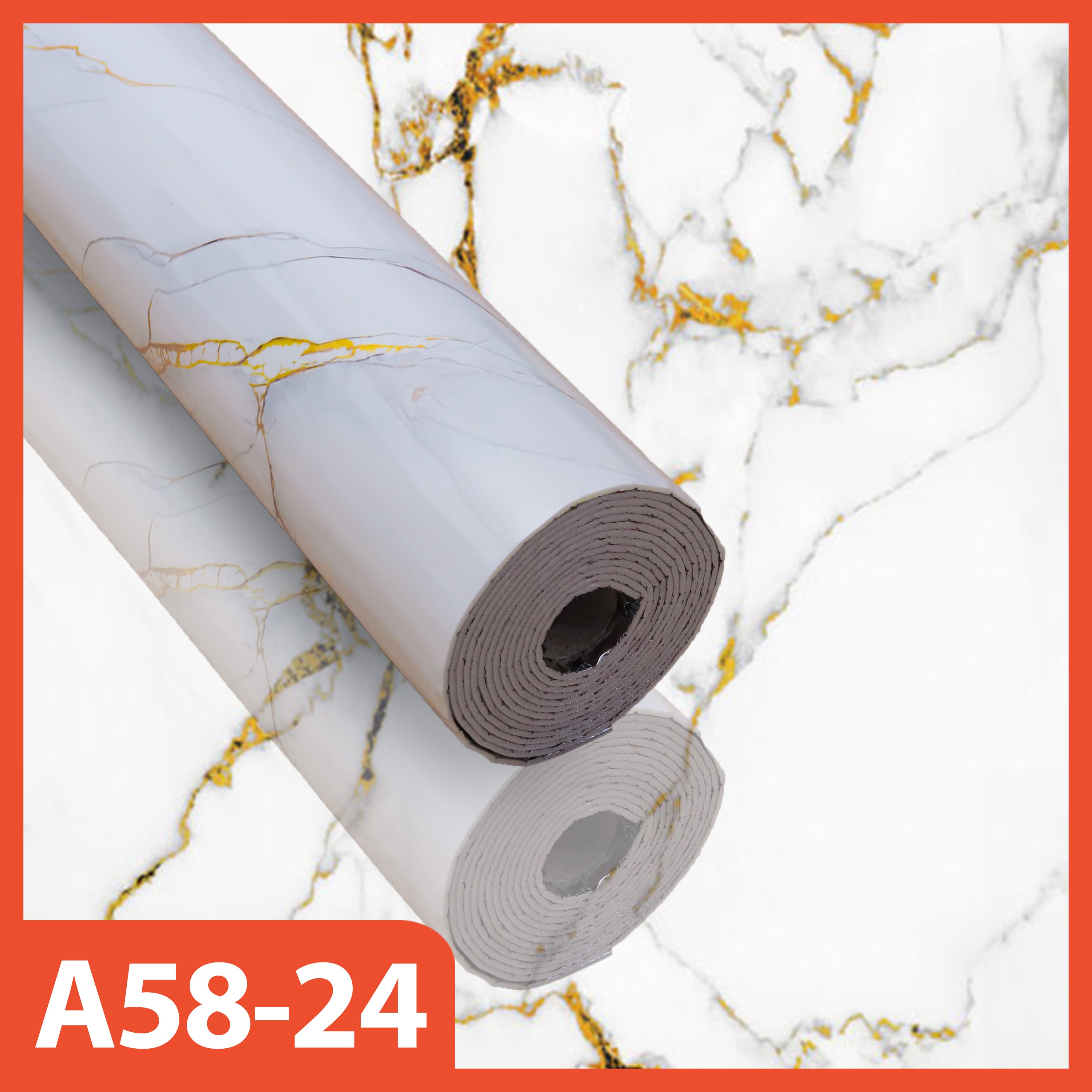 Hoptech - Wallpaper Dinding Motif Marble Roll 120 x 280cm Sticker Kamar Dekorasi PET Panjang 2.8 Meter A58
