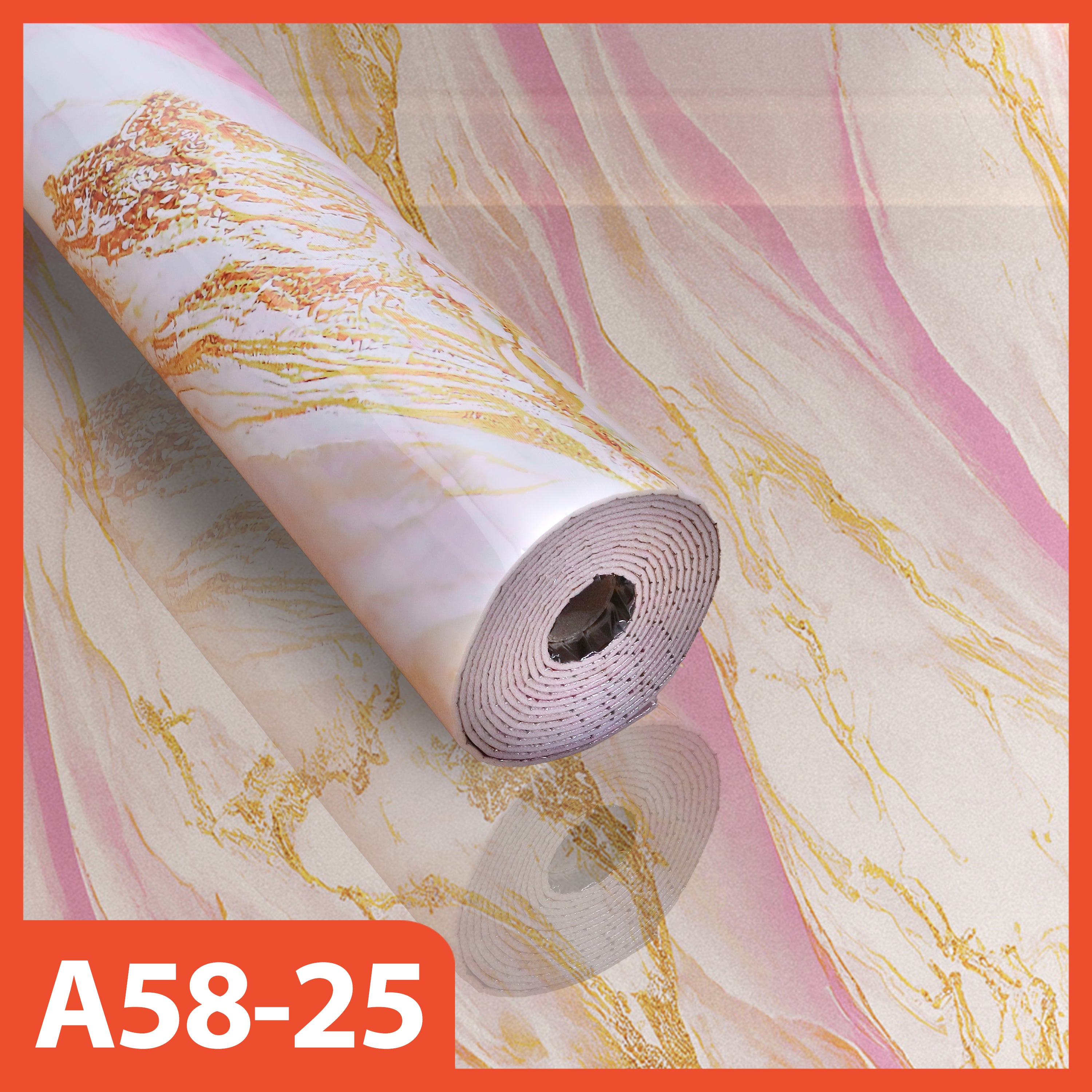 Hoptech - Wallpaper Dinding Motif Marble Roll 120 x 280cm Sticker Kamar Dekorasi PET Panjang 2.8 Meter A58