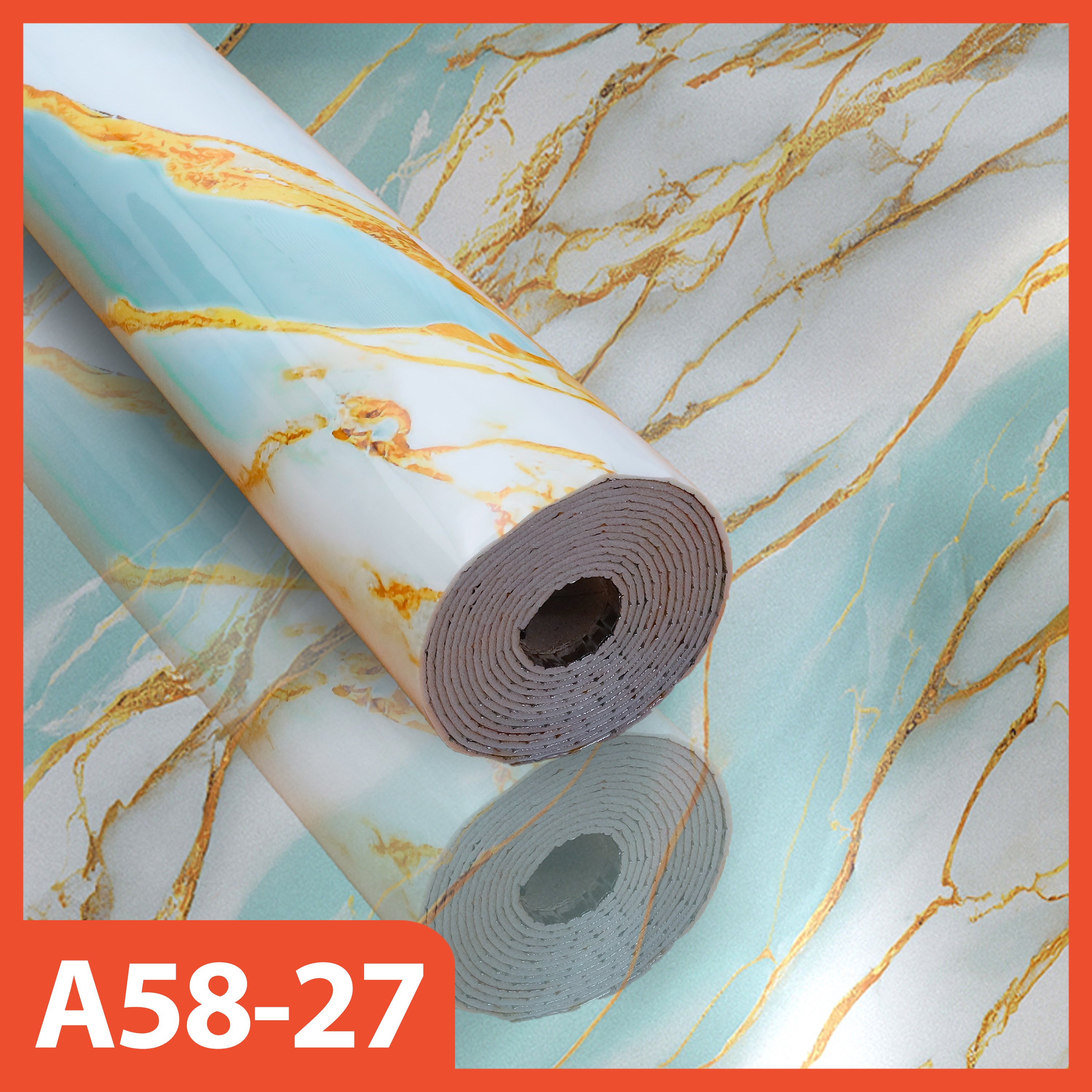 Hoptech - Wallpaper Dinding Motif Marble Roll 120 x 280cm Sticker Kamar Dekorasi PET Panjang 2.8 Meter A58